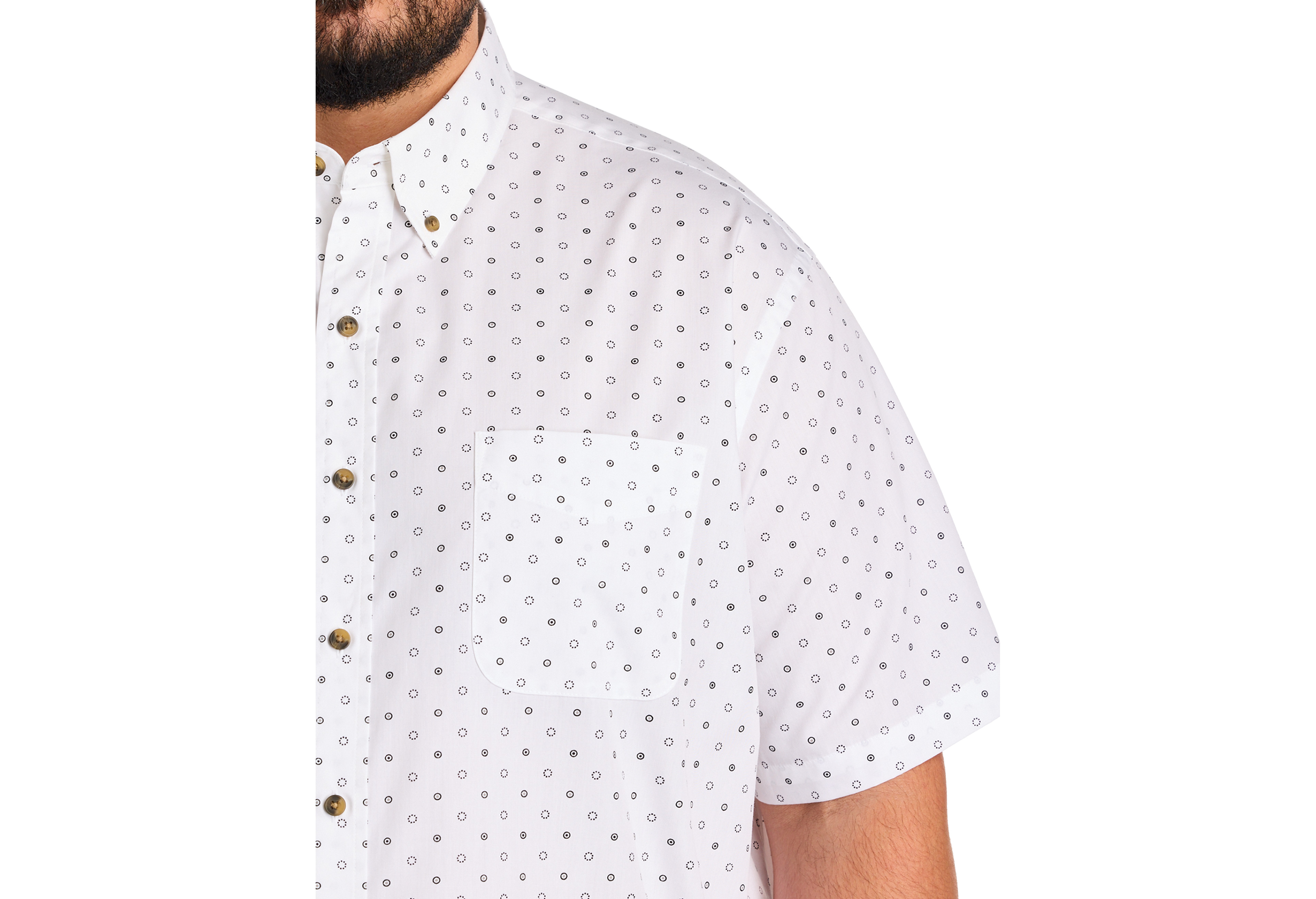 Easy-Care Dot Print Sport Shirt