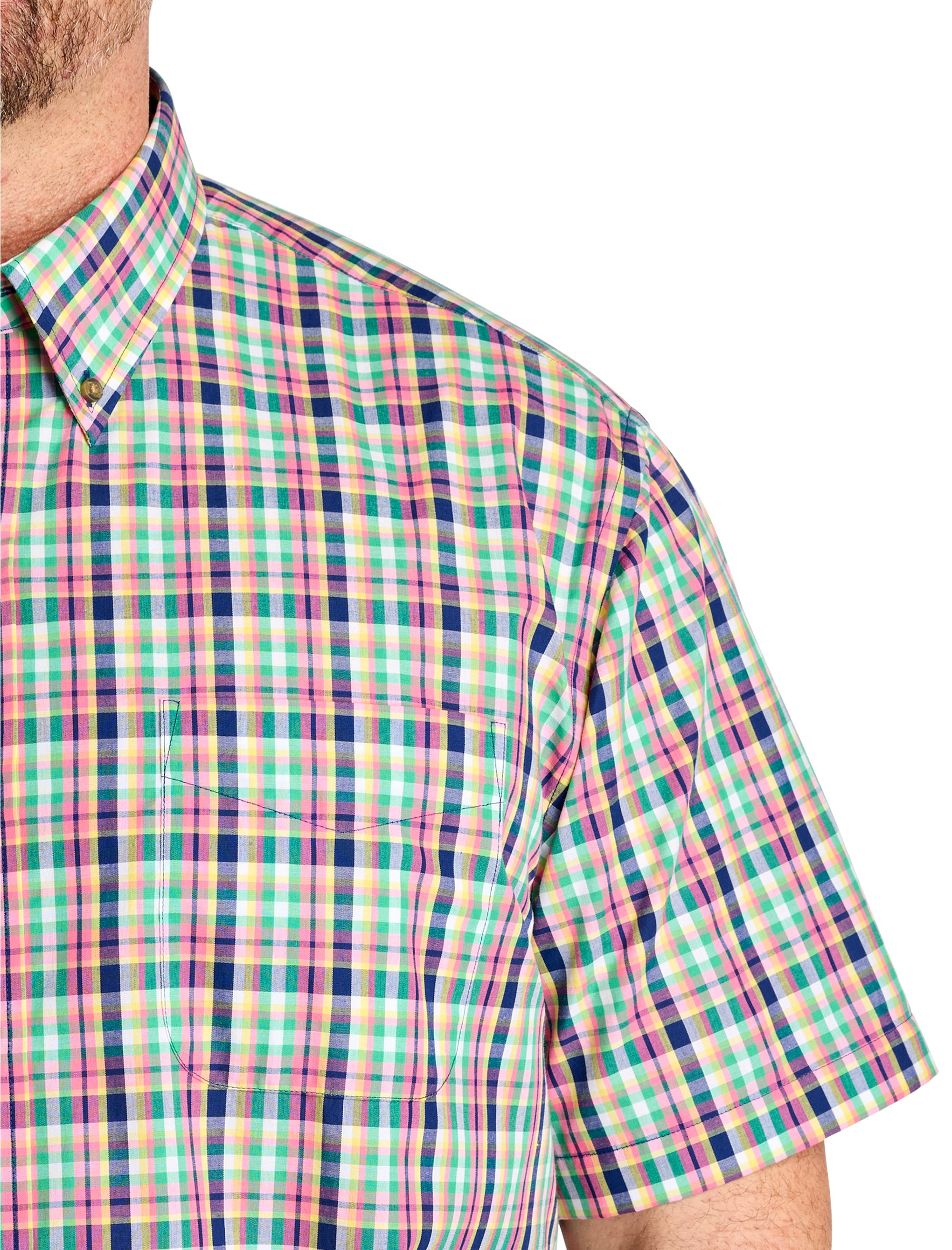 Easy-Care Small Plaid Sport Shirt - thumbnail 2