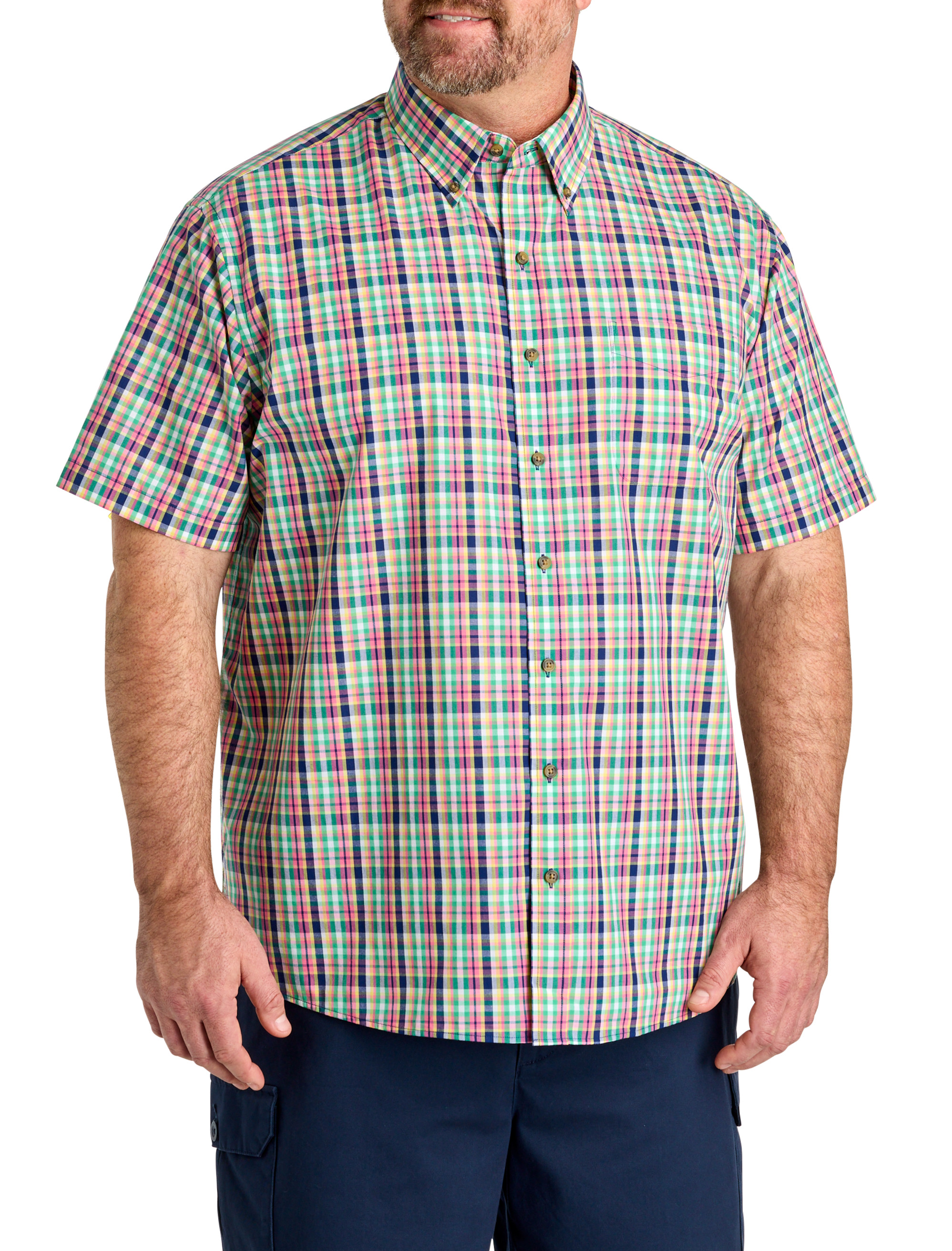 Easy-Care Small Plaid Sport Shirt