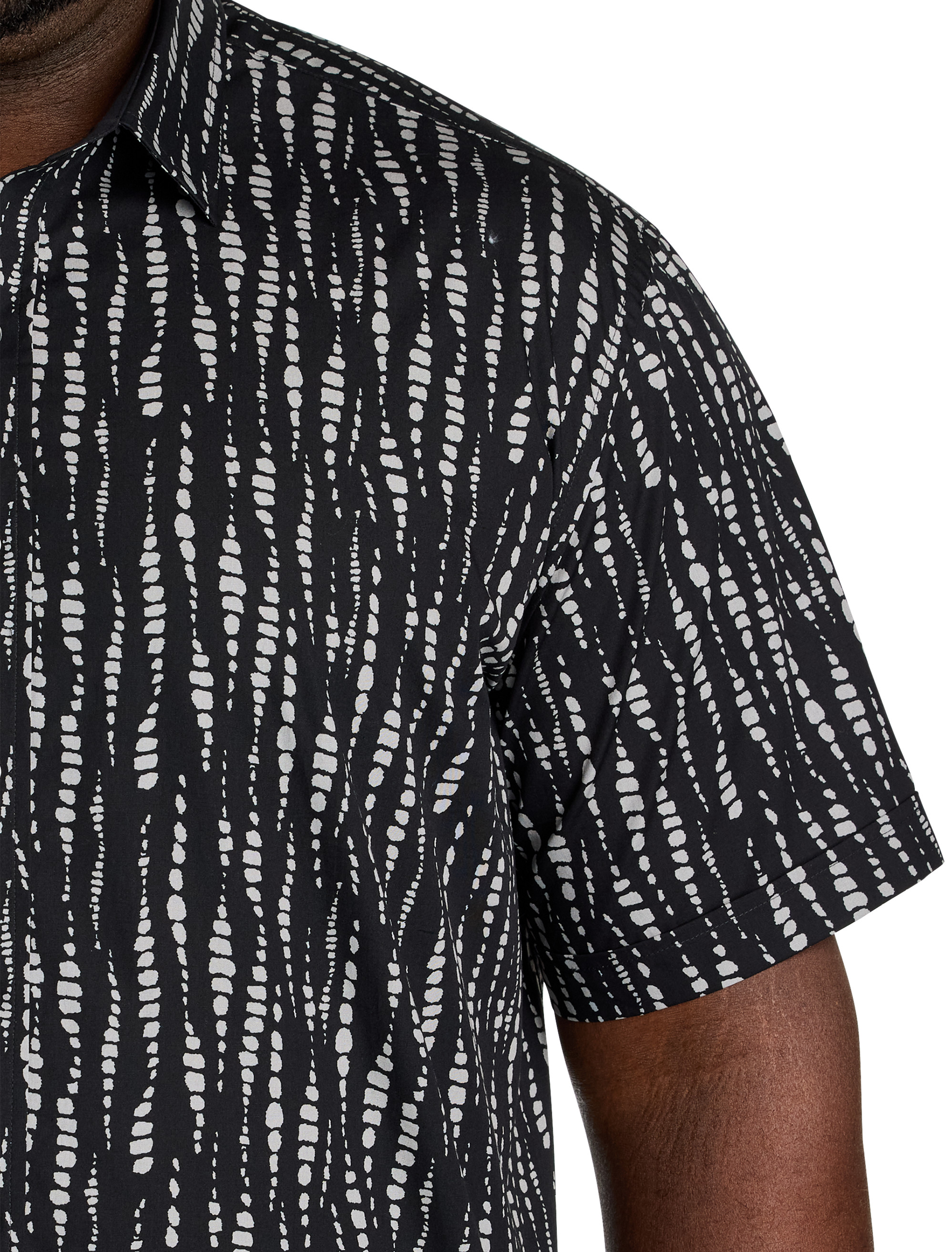 Dotted Wave Print Sport Shirt