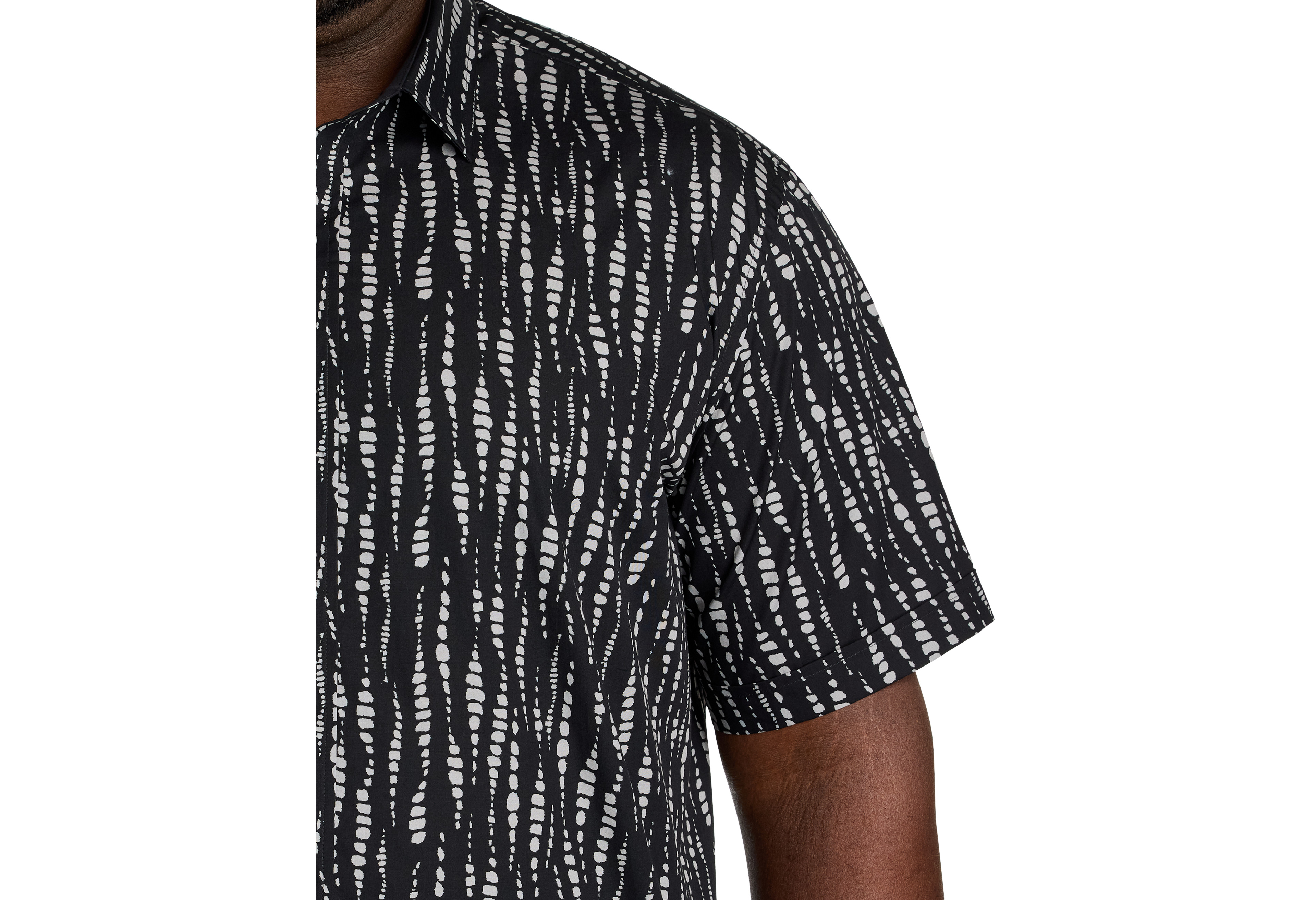 Dotted Wave Print Sport Shirt