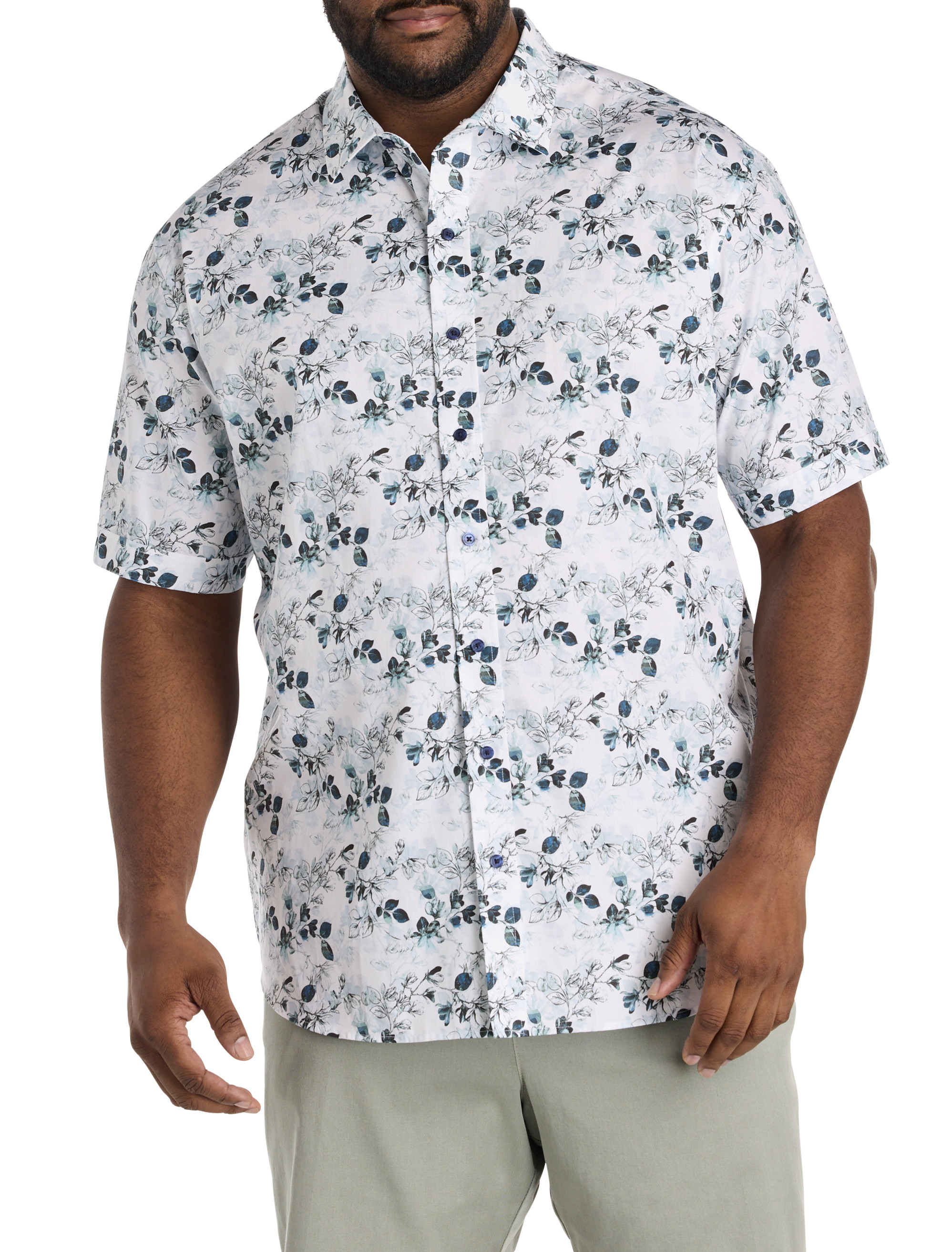Watercolor Floral Sport Shirt