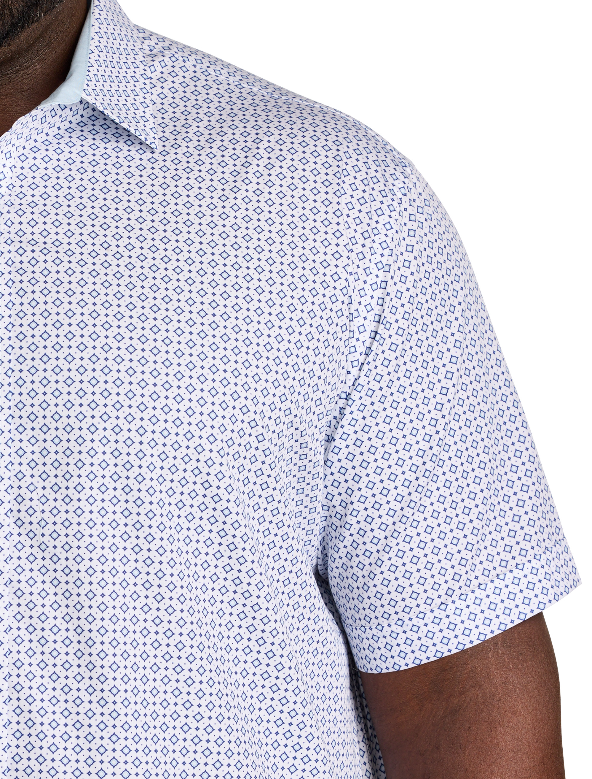Micro Diamond Print Sport Shirt