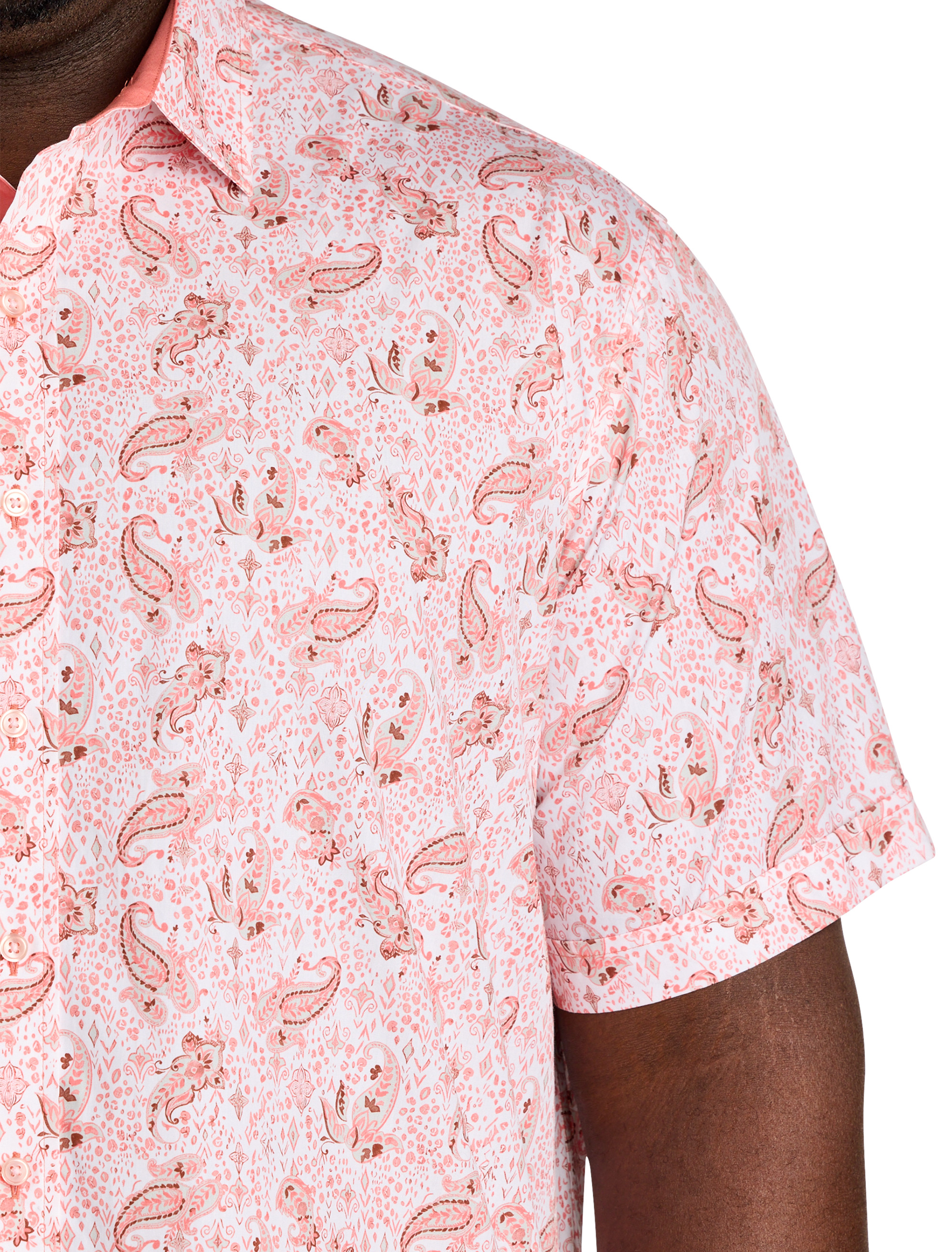 Mixed Paisley Print Sport Shirt