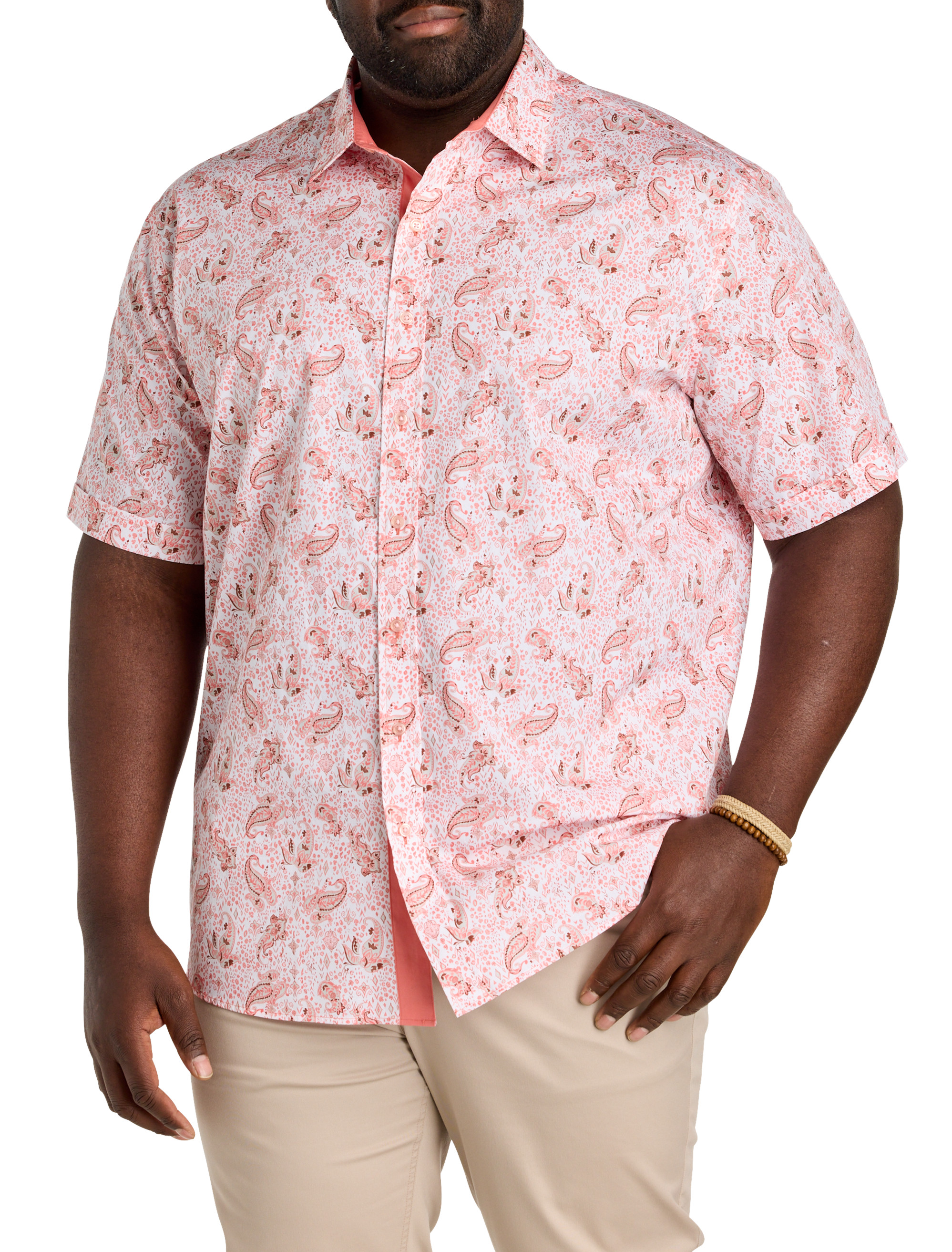 Mixed Paisley Print Sport Shirt