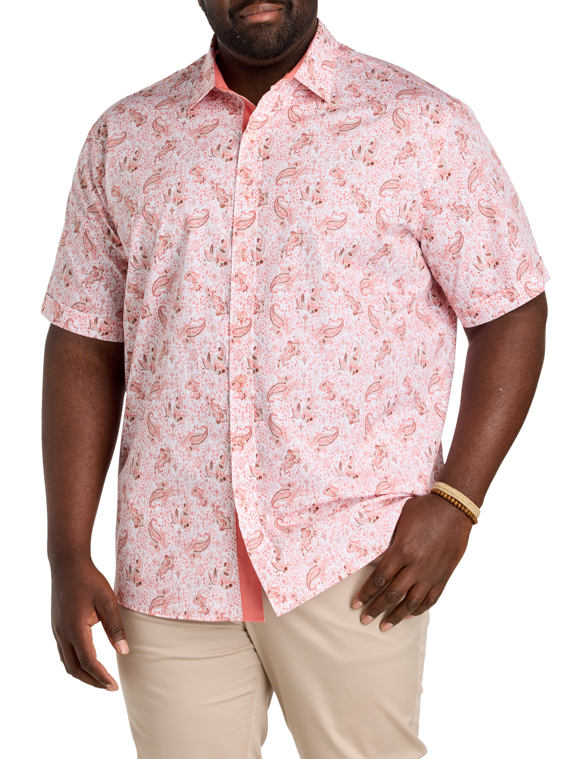 Mixed Paisley Print Sport Shirt