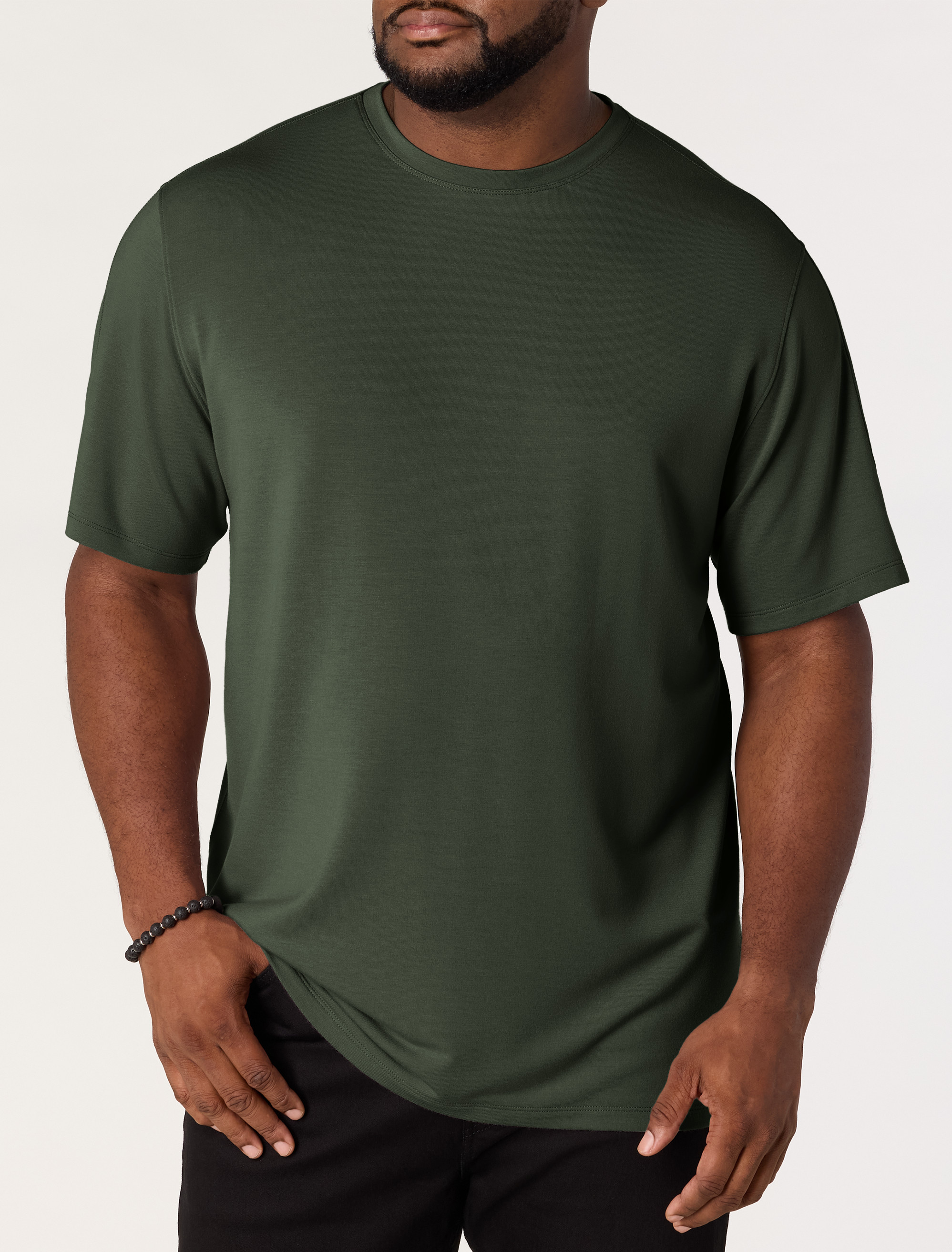 Big & Tall Men's Luxury T-Shirt - Green - Size 1XLT