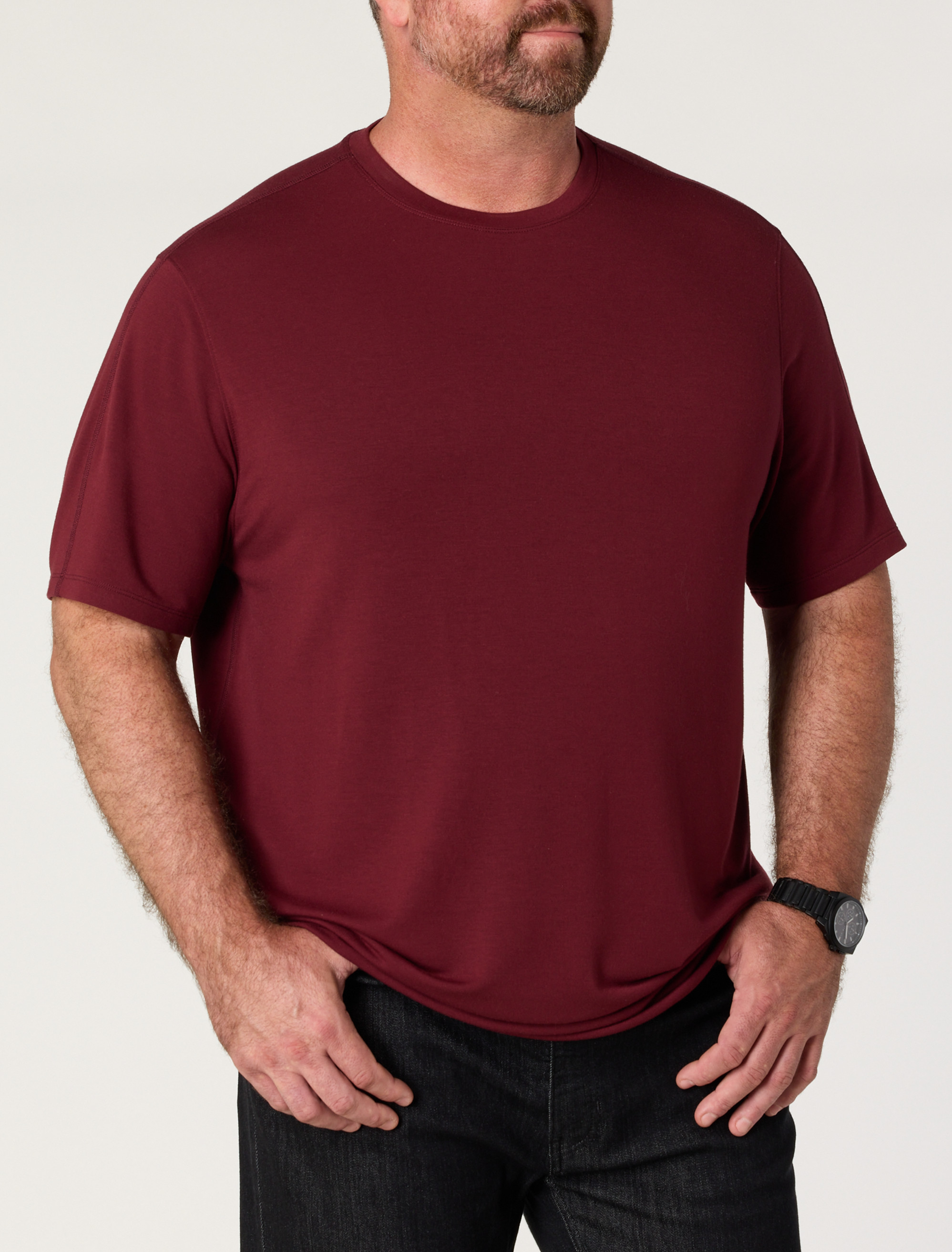 Big & Tall Men's Luxury T-Shirt - Windsor Wine - Size 1XLT