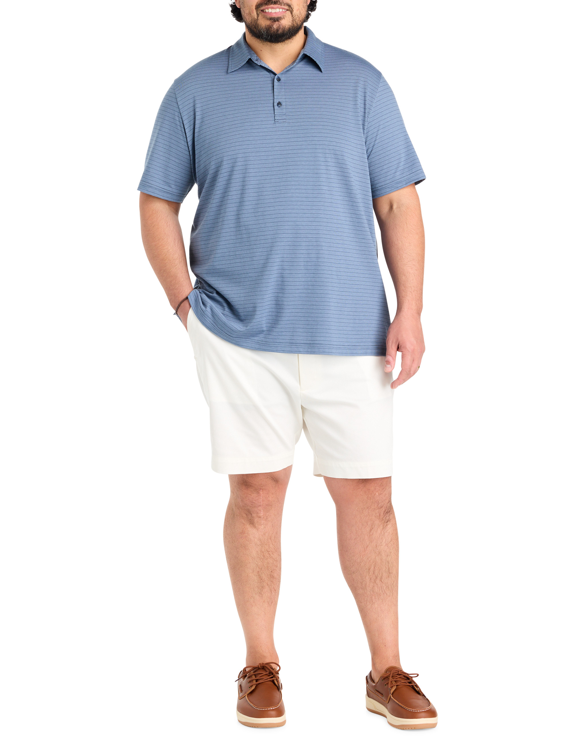 Striped Tech Polo Shirt
