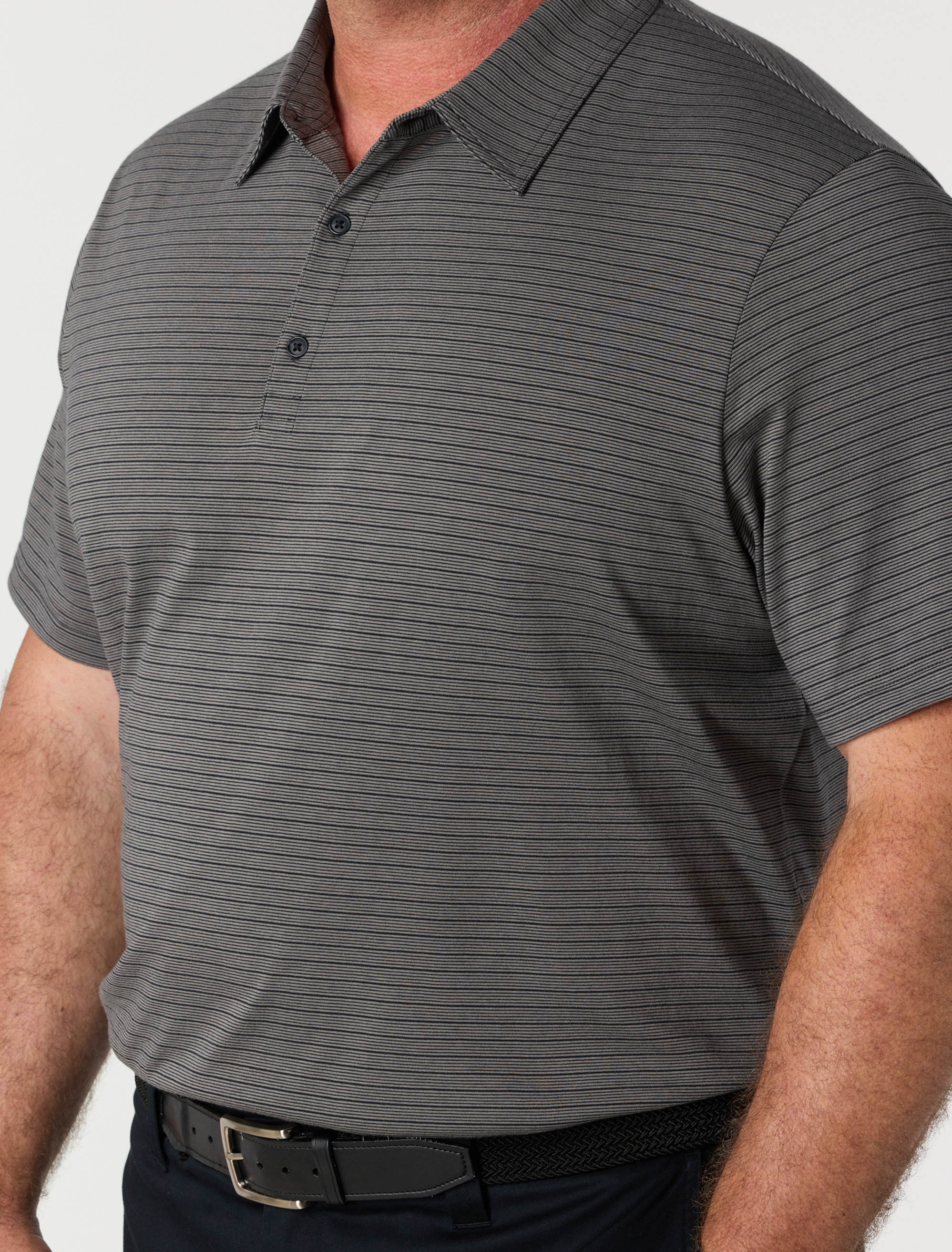 Striped Tech Polo Shirt