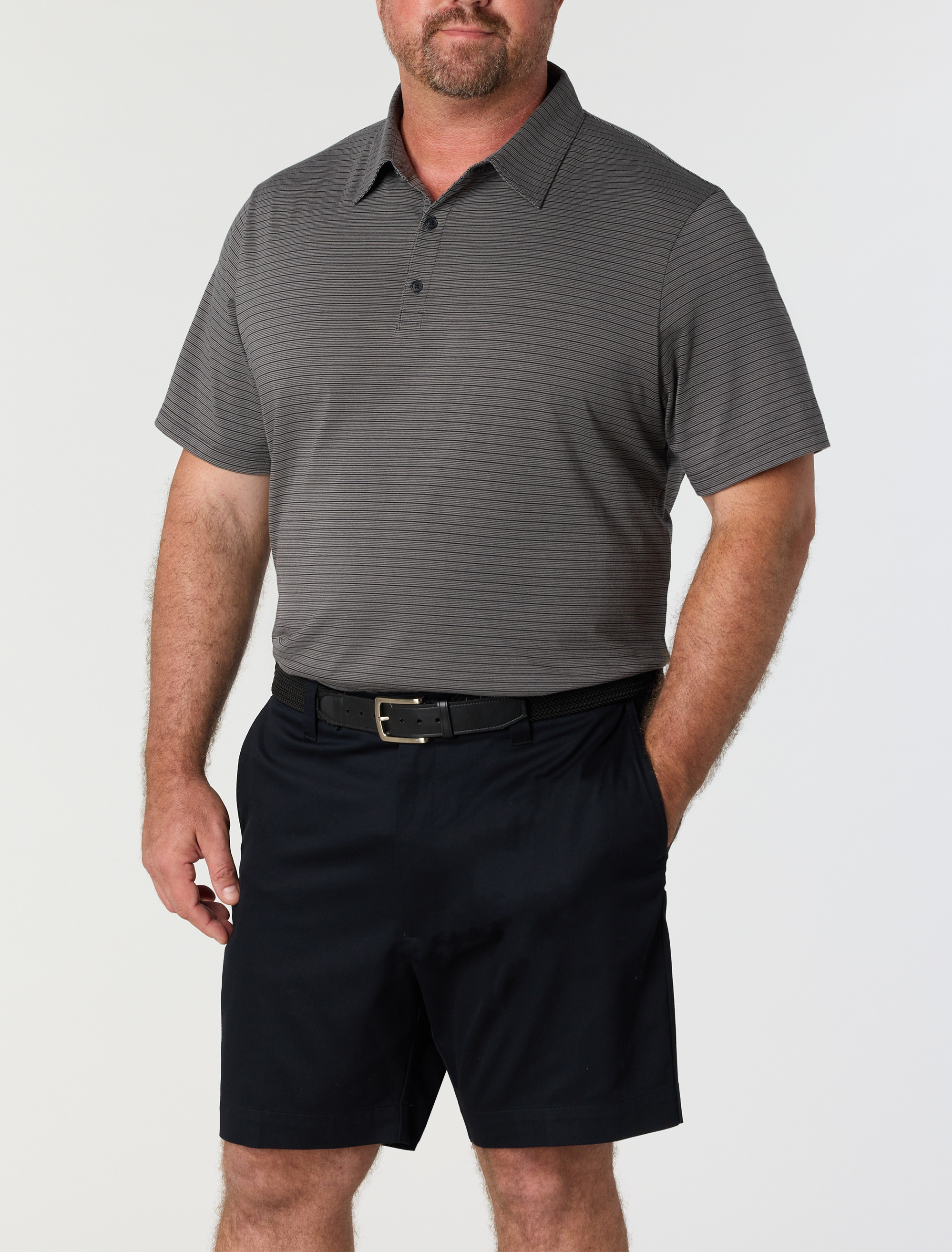 Striped Tech Polo Shirt