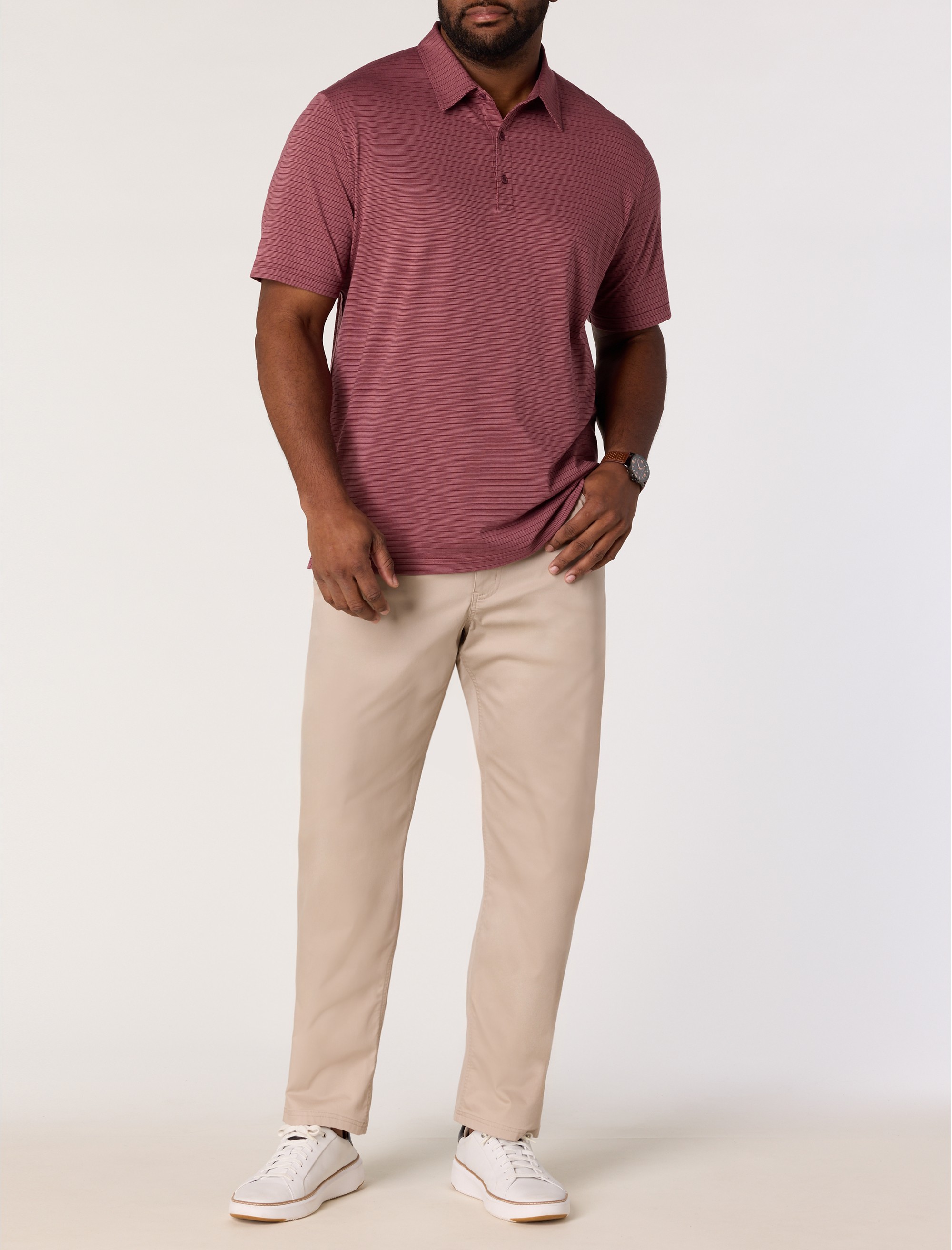 Striped Tech Polo Shirt - thumbnail 8