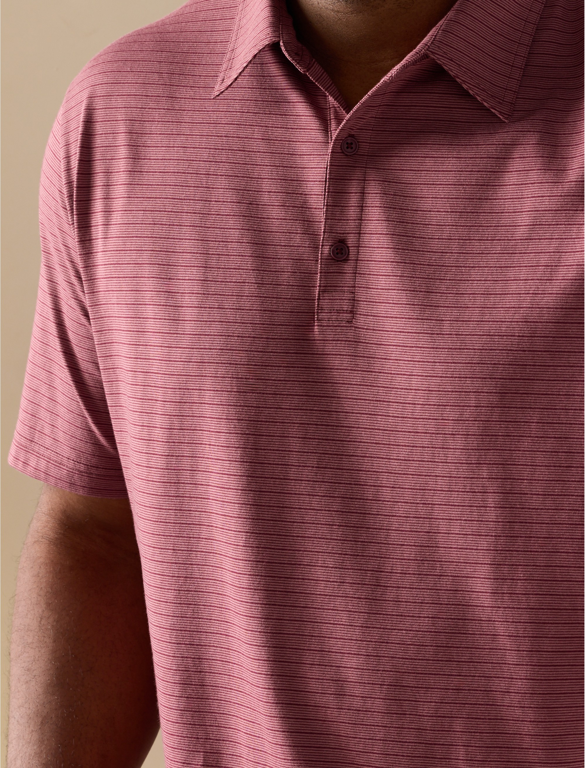 Striped Tech Polo Shirt - thumbnail 9