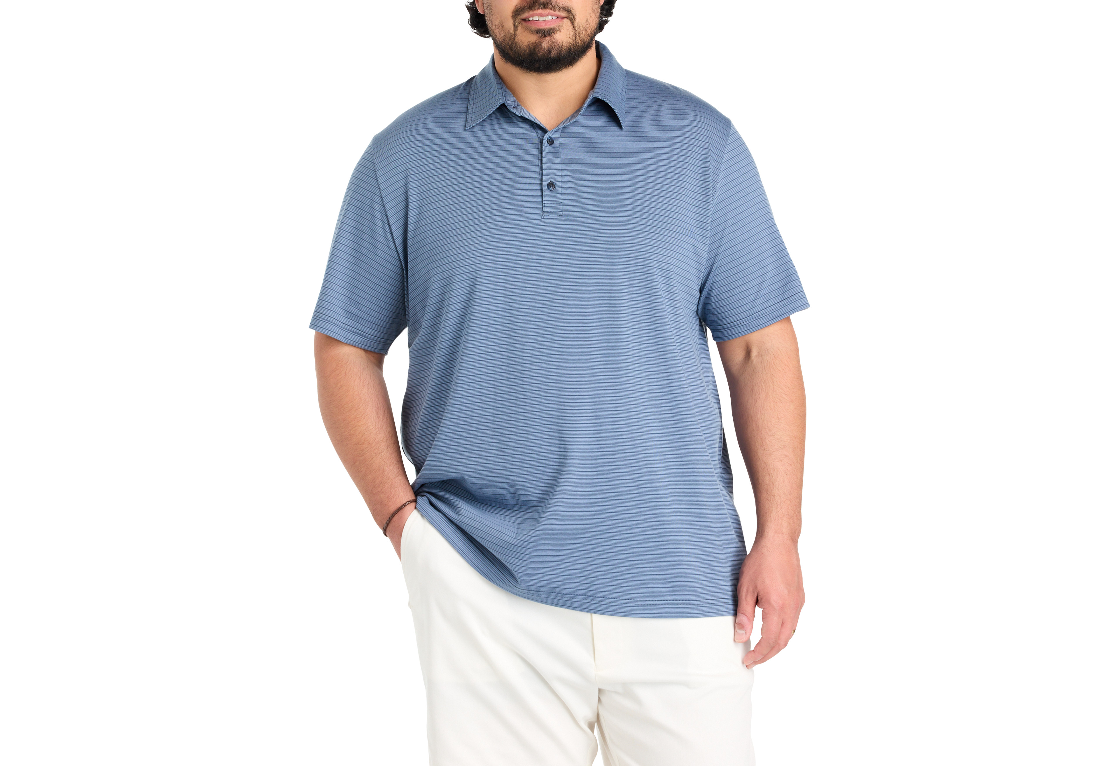 Striped Tech Polo Shirt