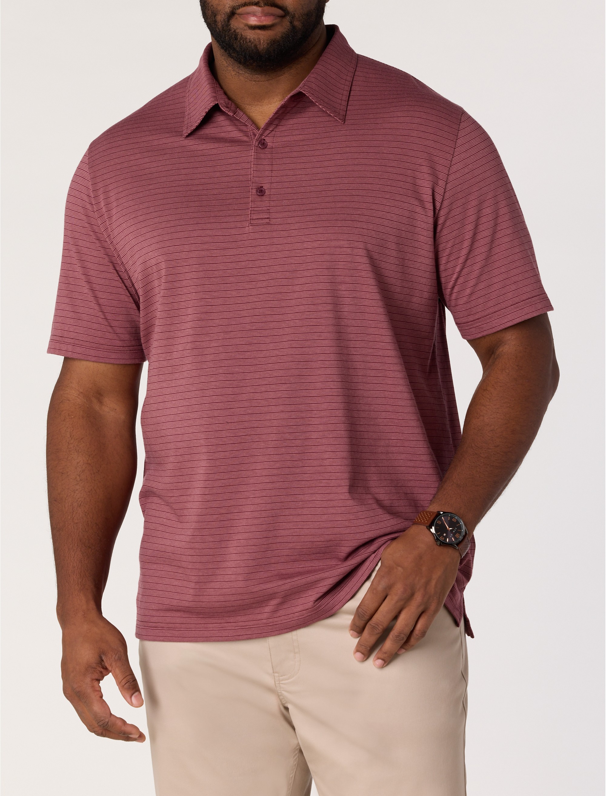 Striped Tech Polo Shirt - thumbnail 7