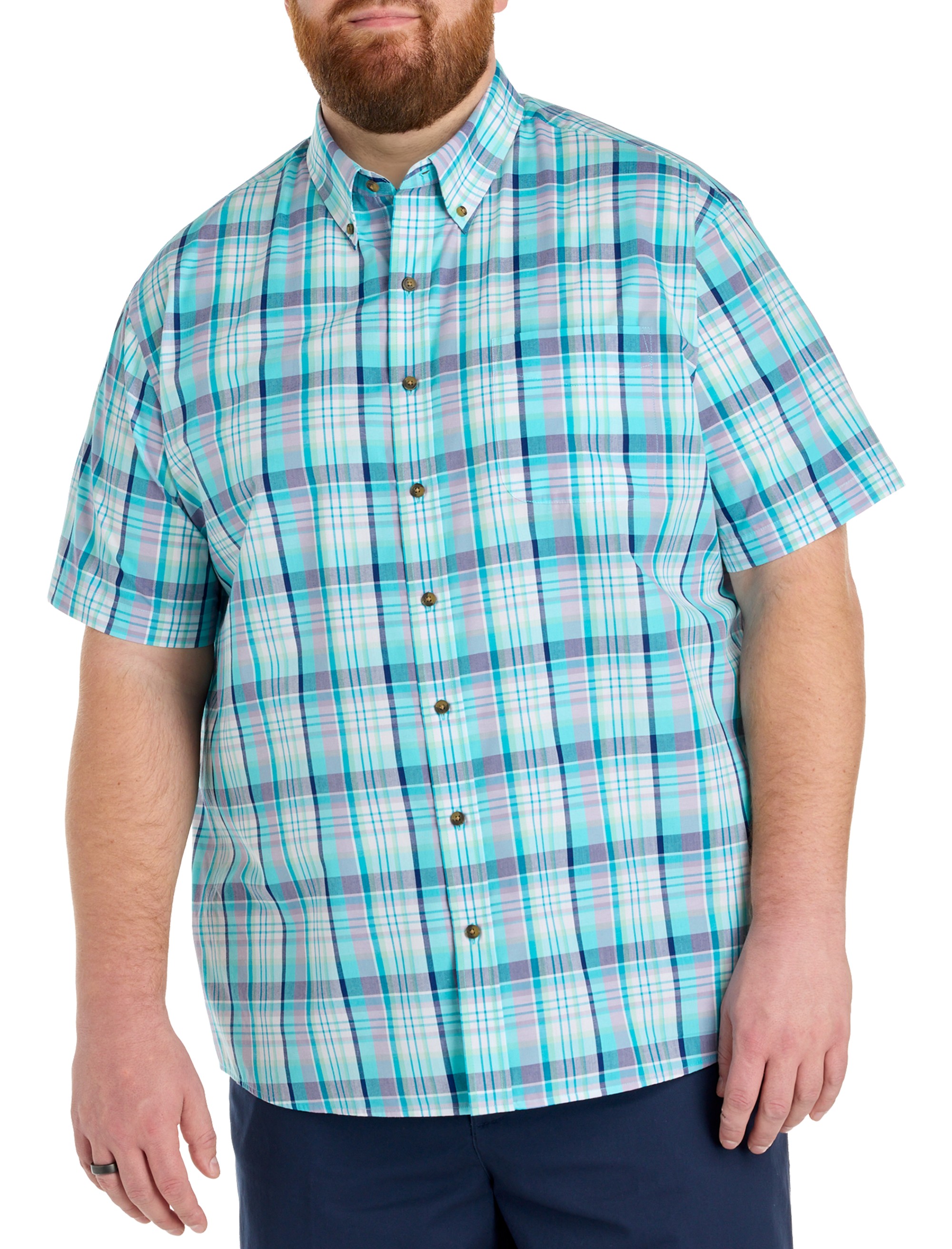 Easy-Care Medium Plaid Sport Shirt