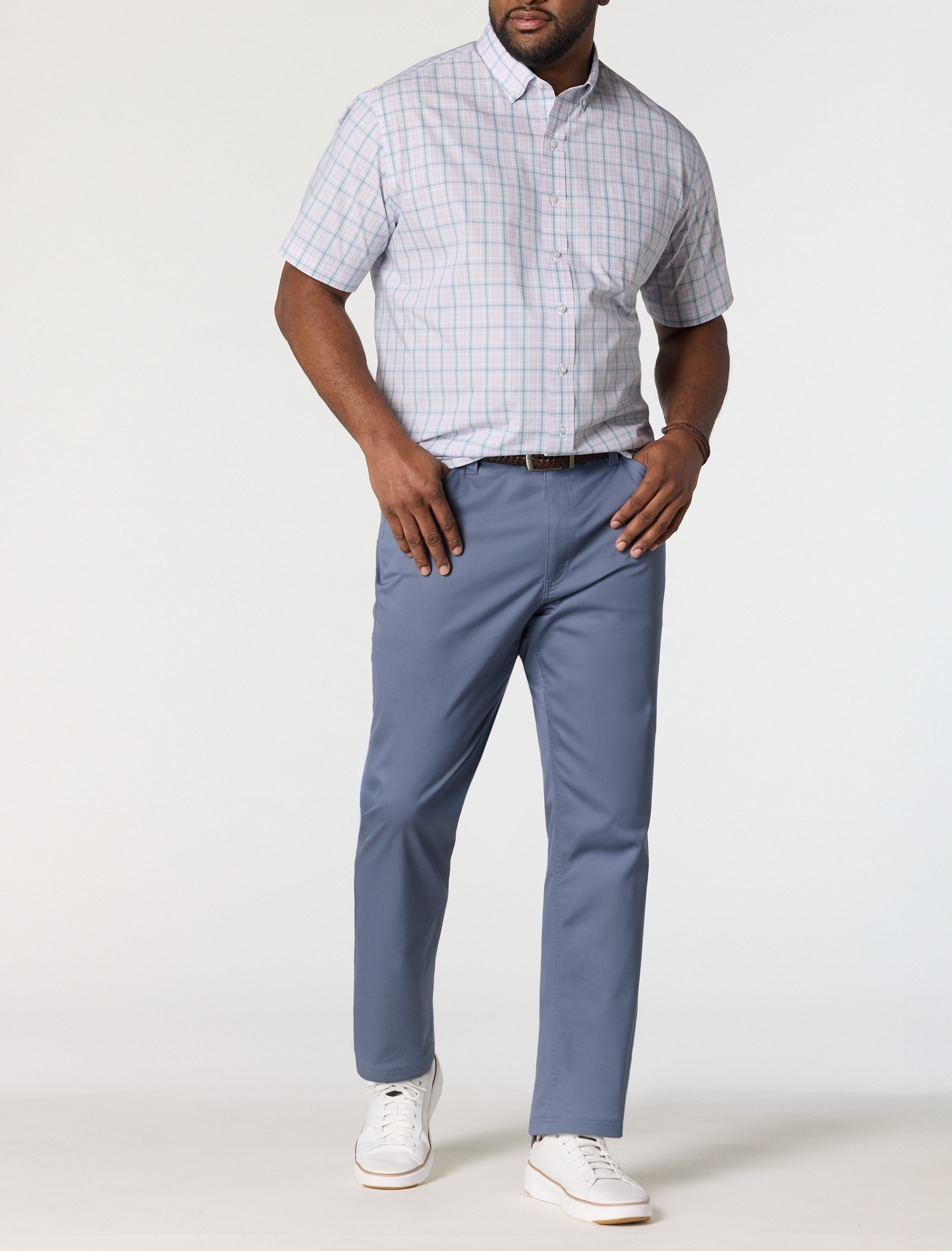 Large Plaid Tech Sport Shirt