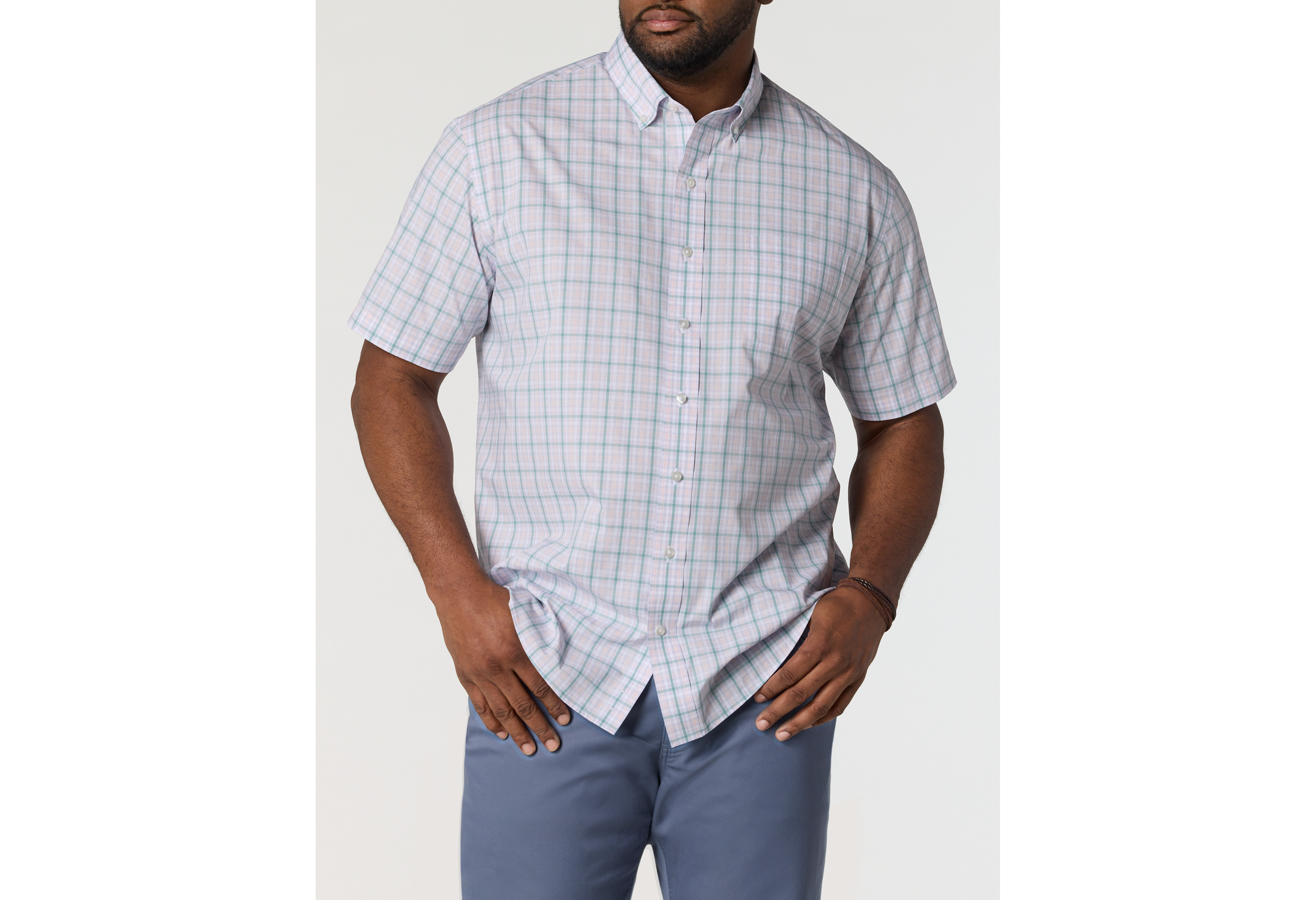 Large Plaid Tech Sport Shirt