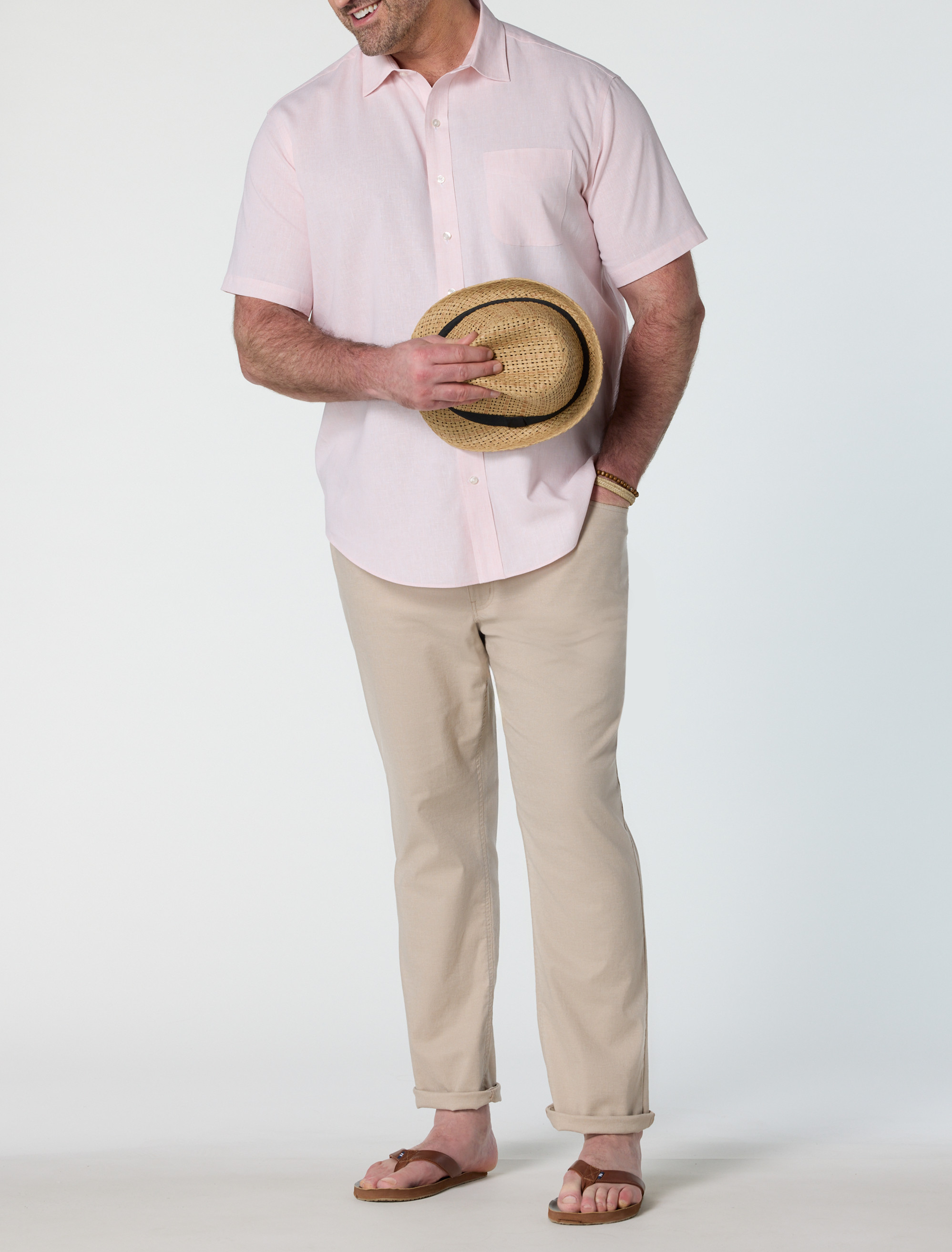 Linen-Blend Tech Sport Shirt