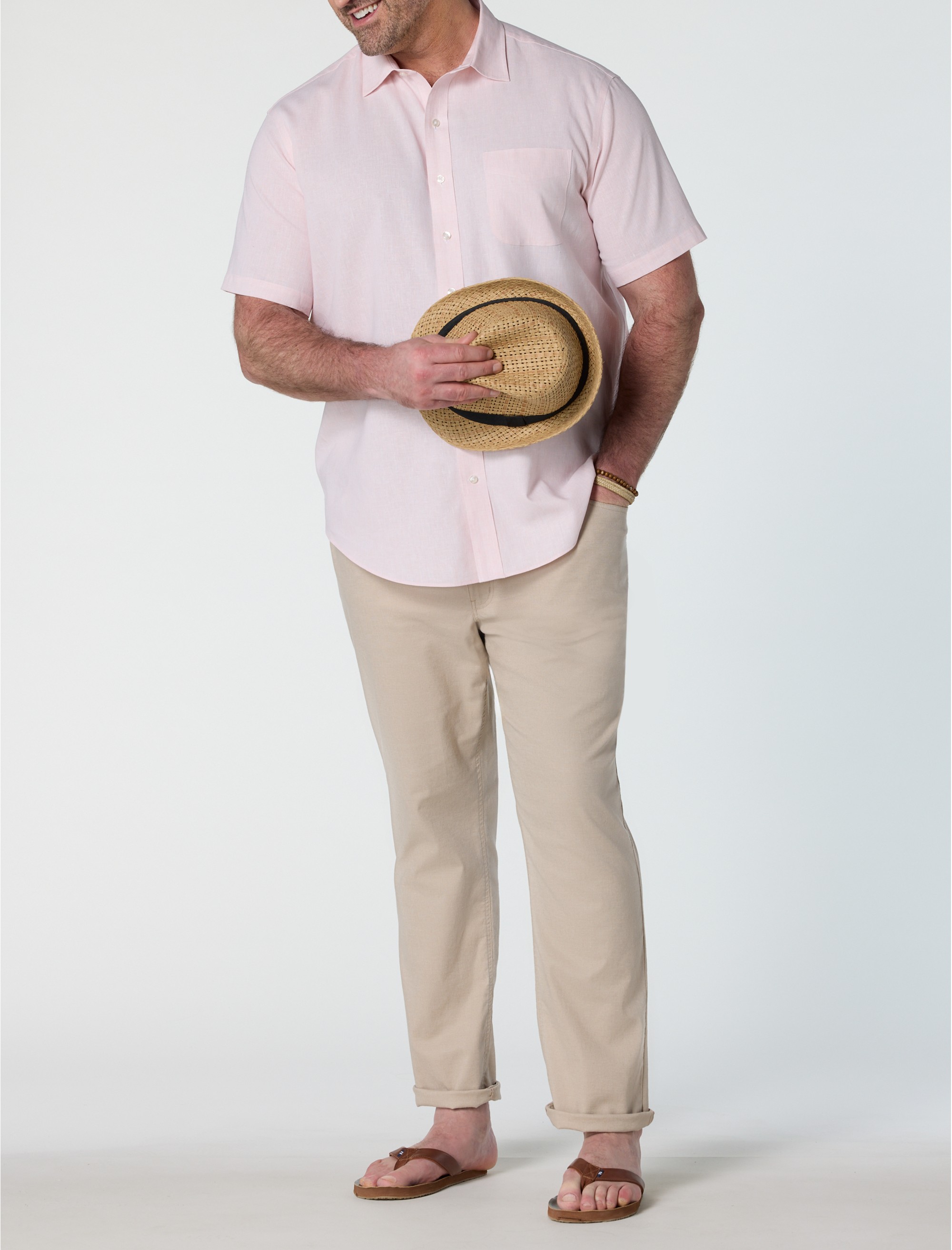 Linen-Blend Tech Sport Shirt - thumbnail 2