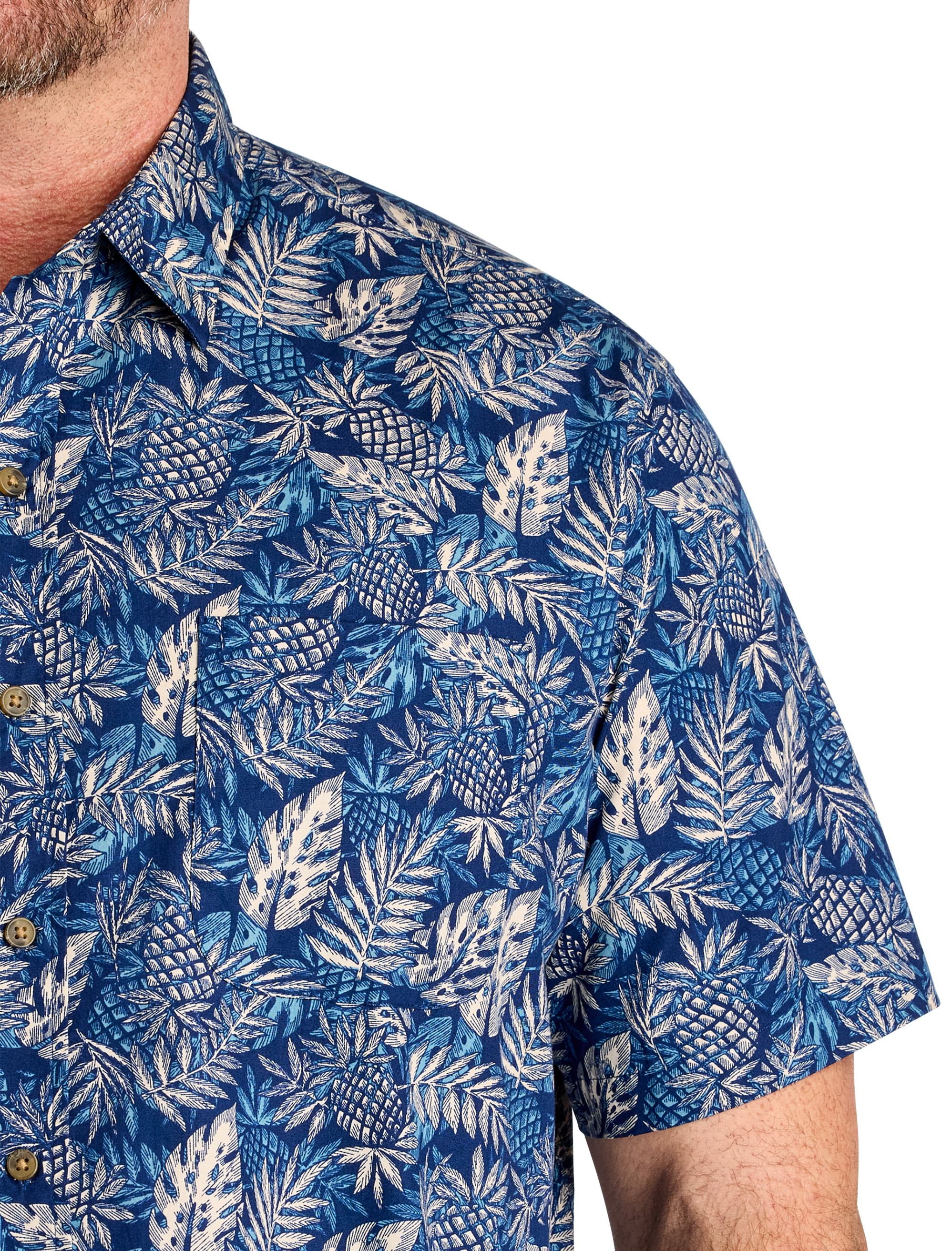 Pineapple Print Sport Shirt