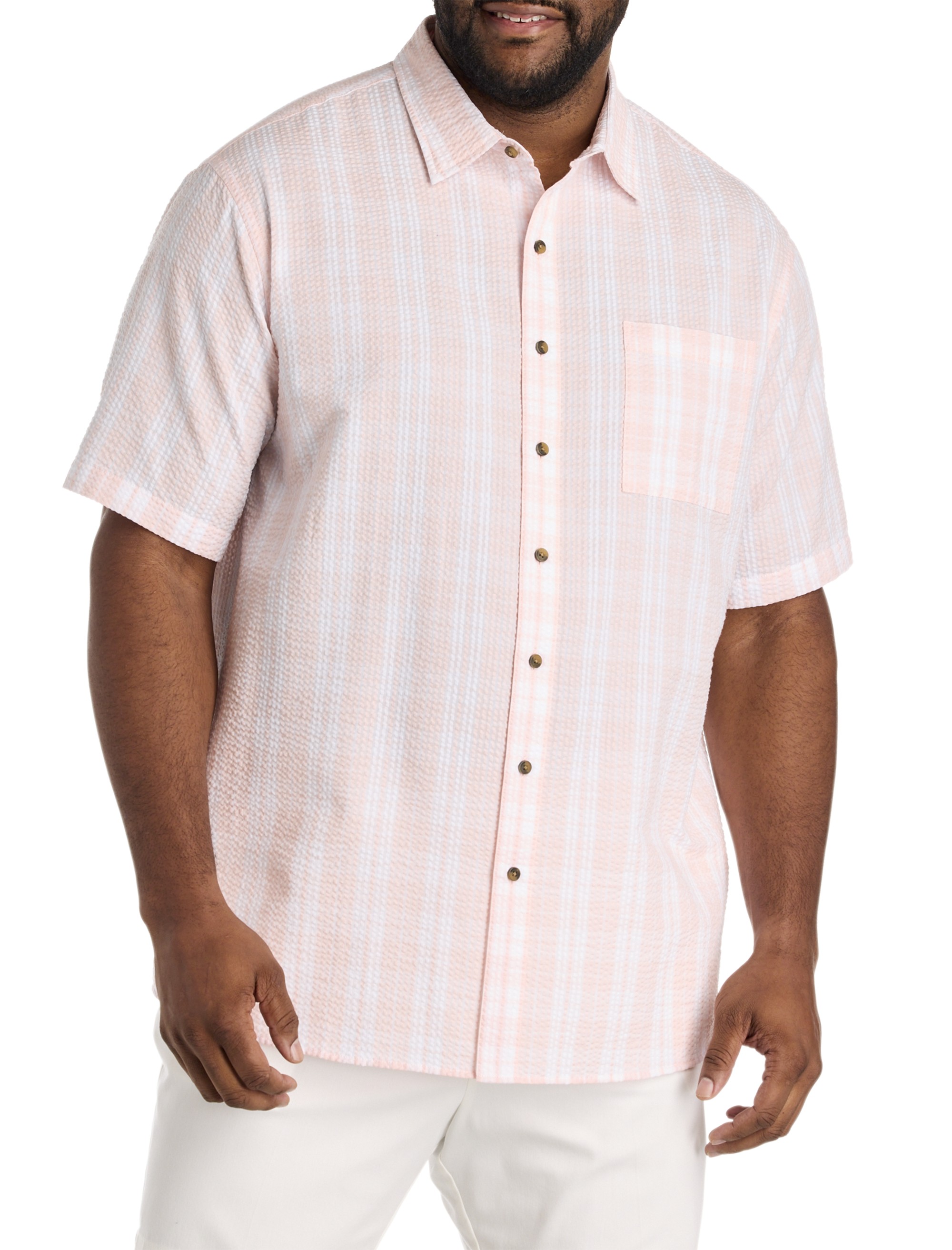 Seersucker Plaid Sport Shirt