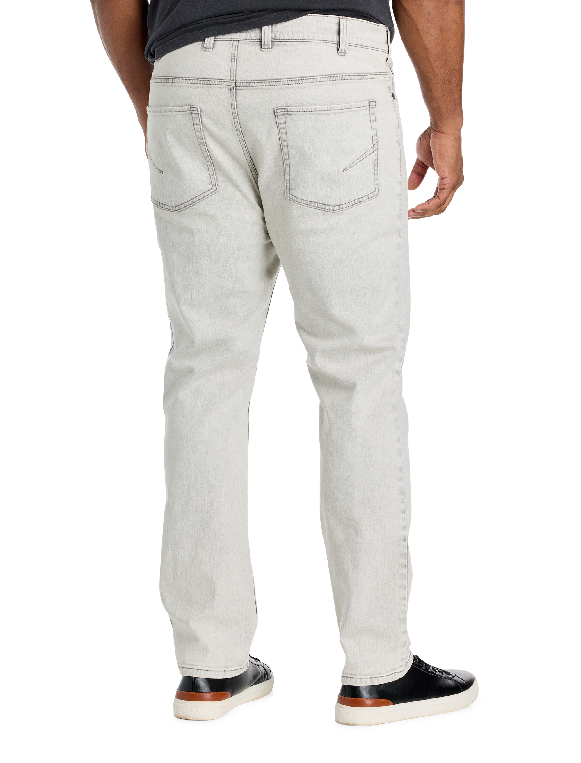 Acid Washed Tapered-Fit Jeans