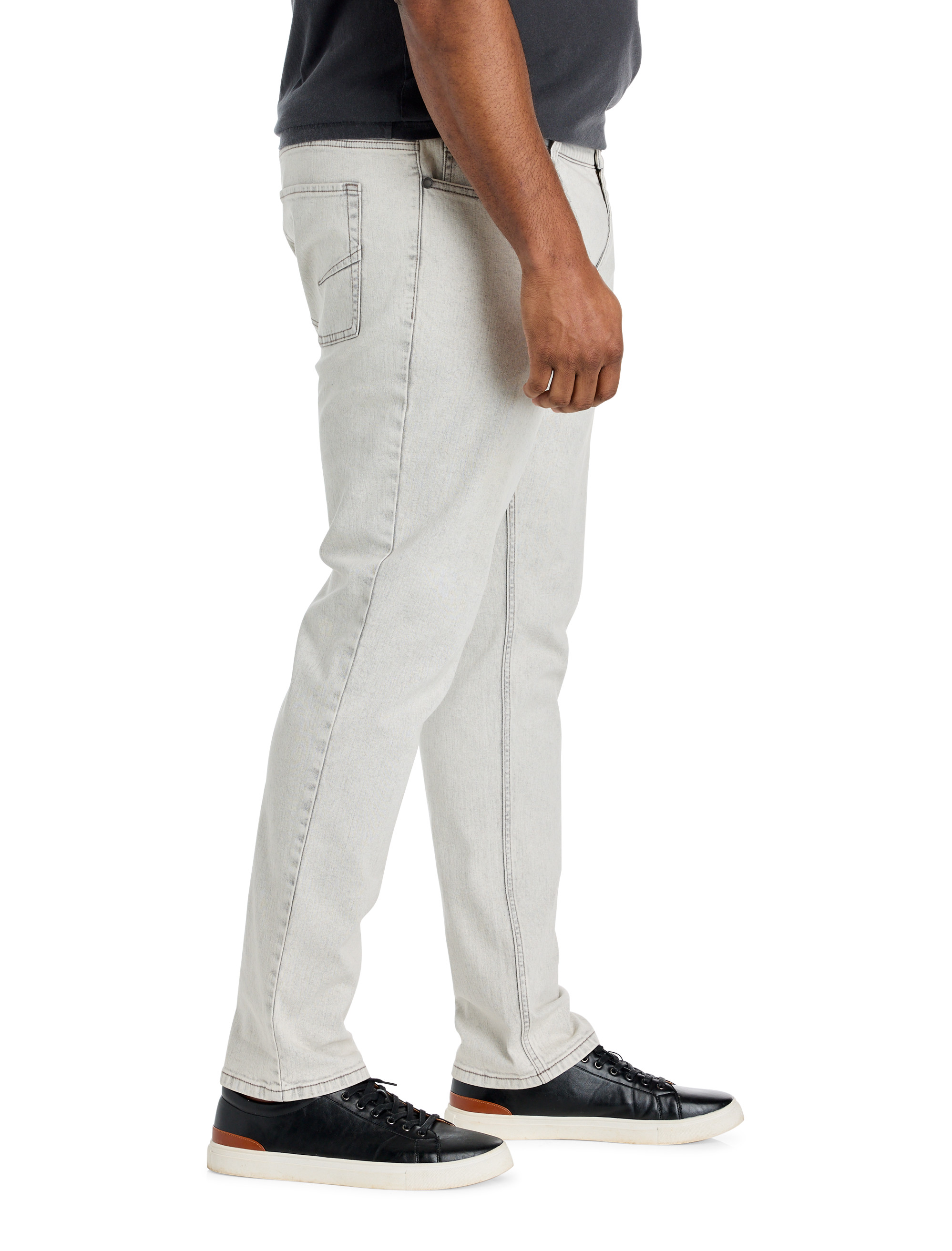 Acid Washed Tapered-Fit Jeans