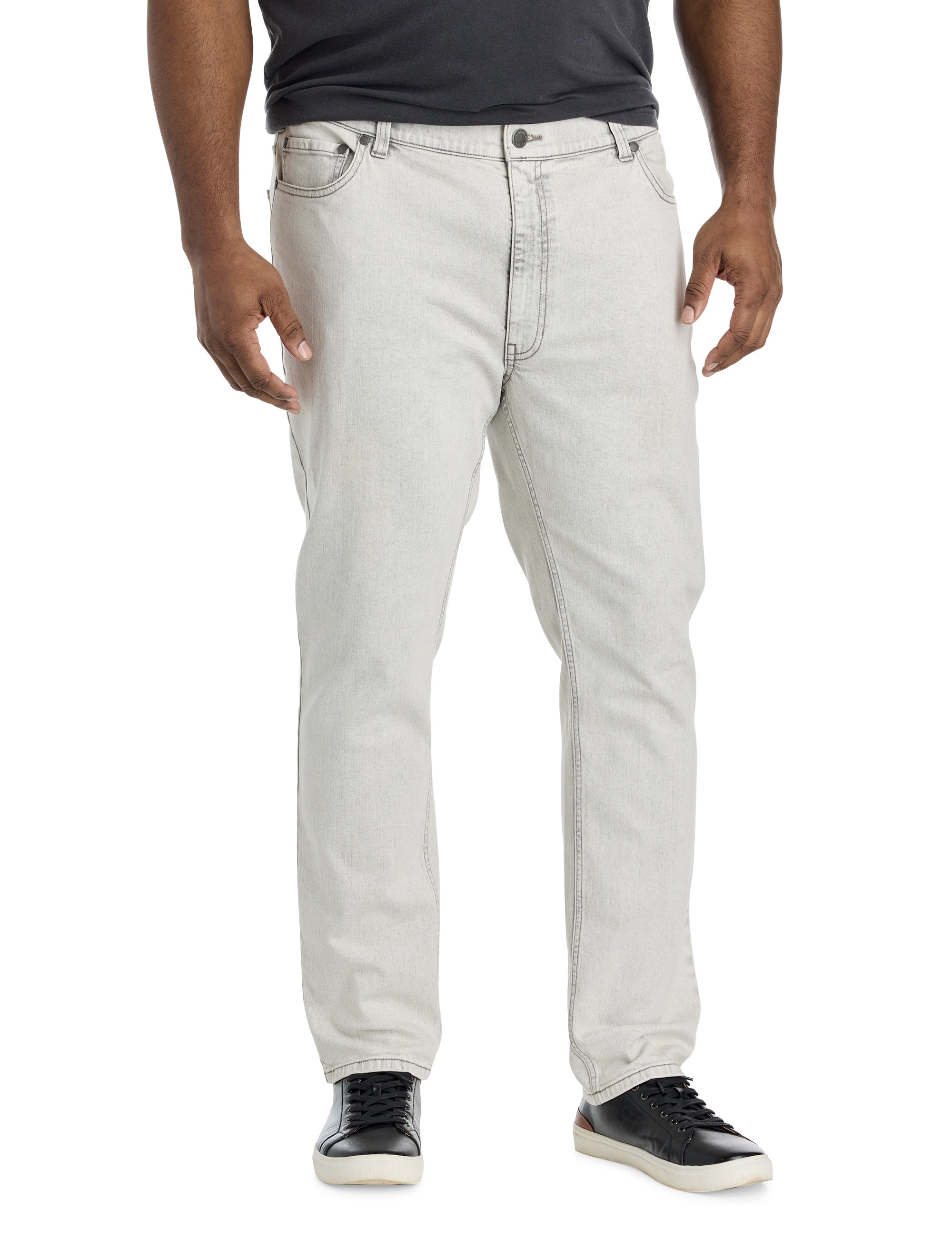 Acid Washed Tapered-Fit Jeans