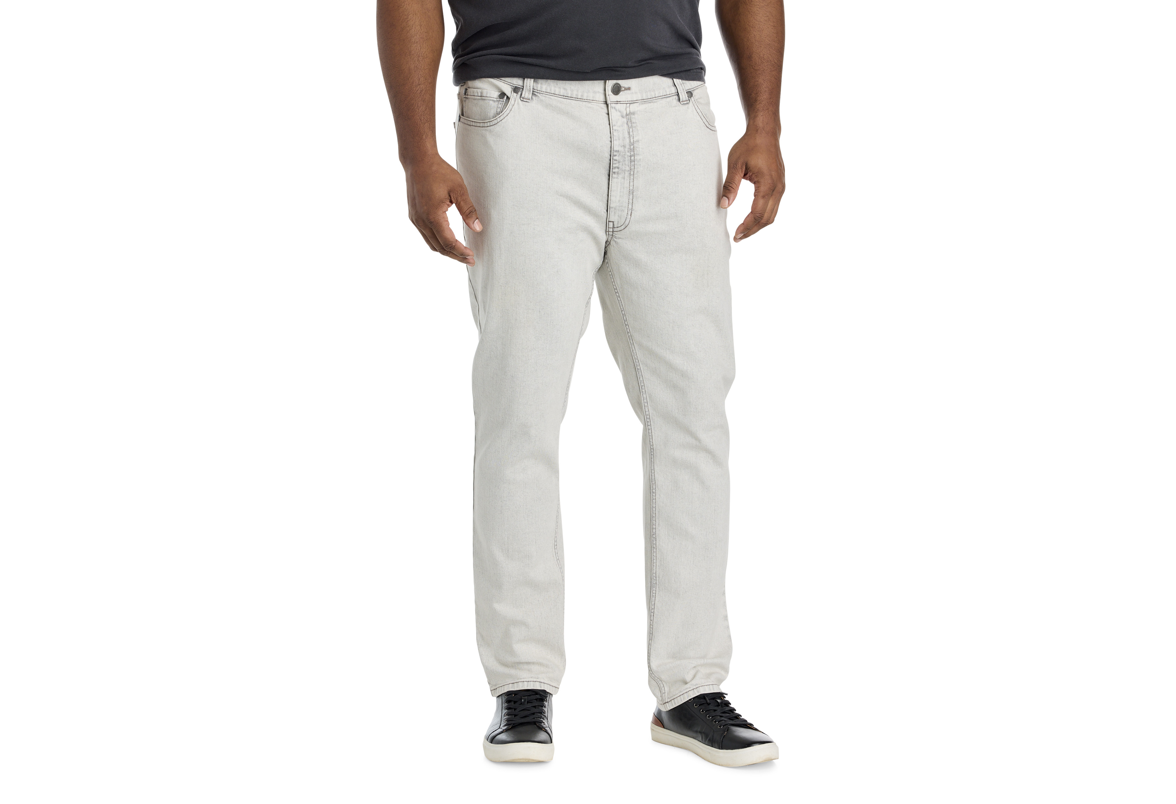 Acid Washed Tapered-Fit Jeans