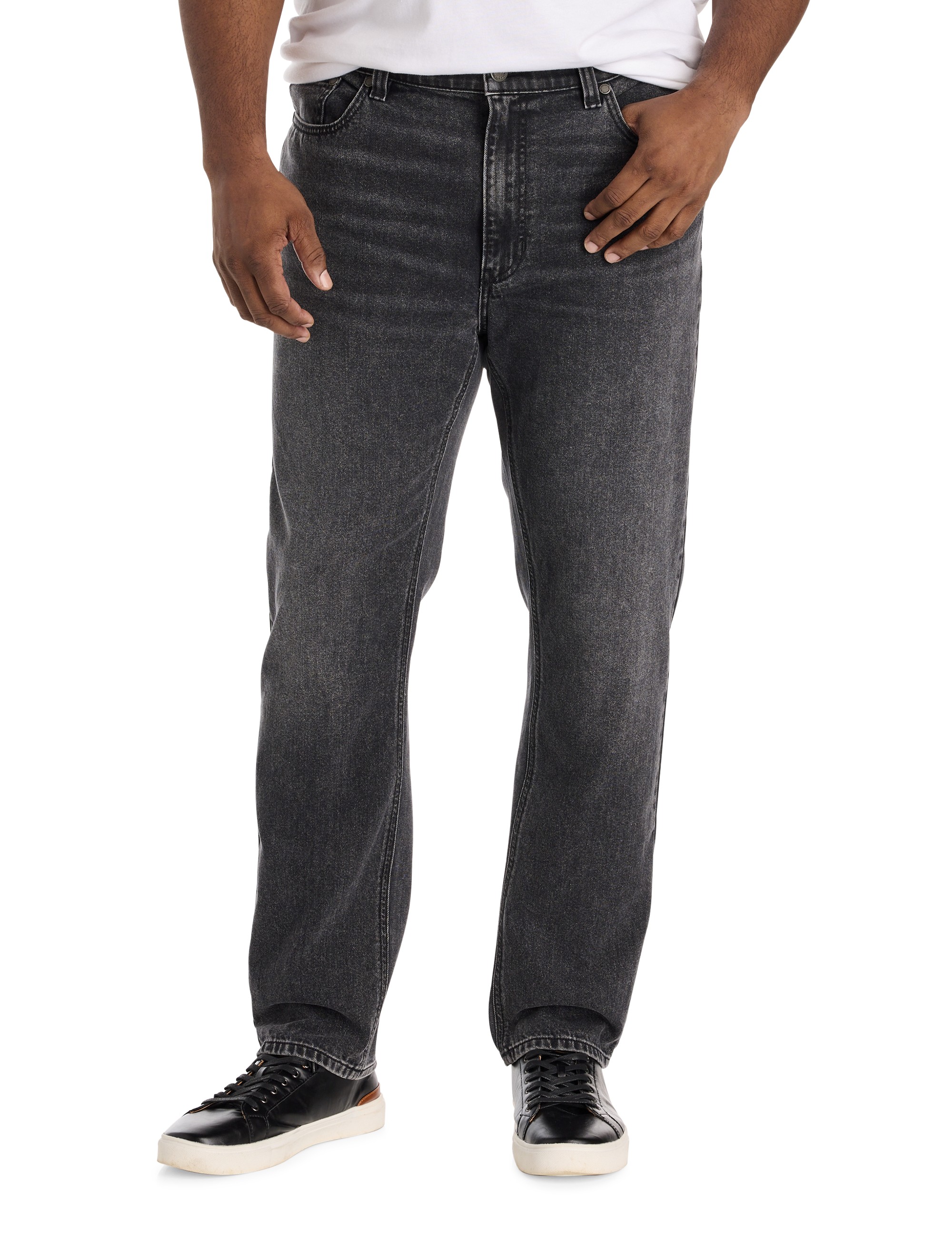 Fade to Black Dual Denim Tapered-Fit Jeans