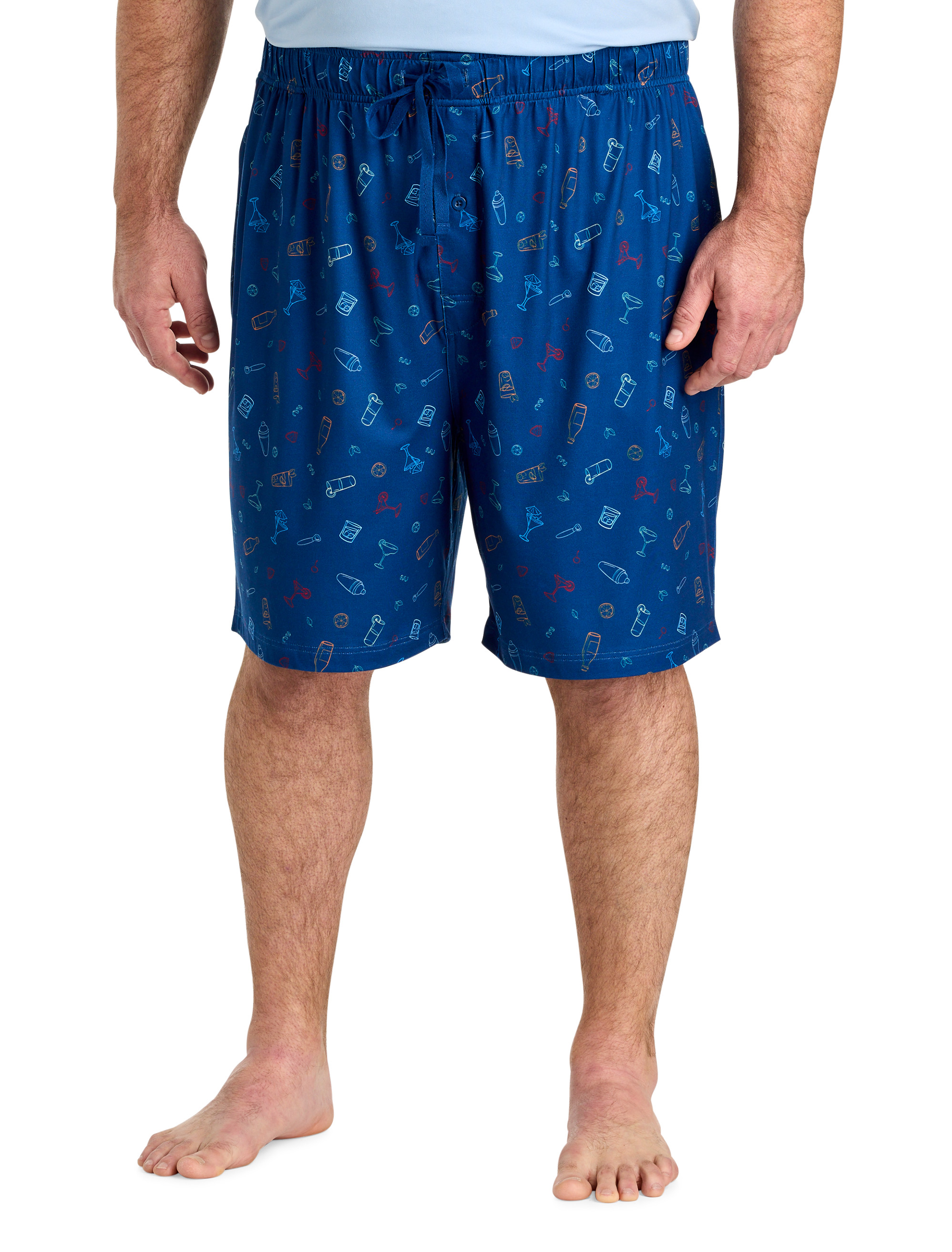 Mens Drawstring Fleece Shorts | DXL