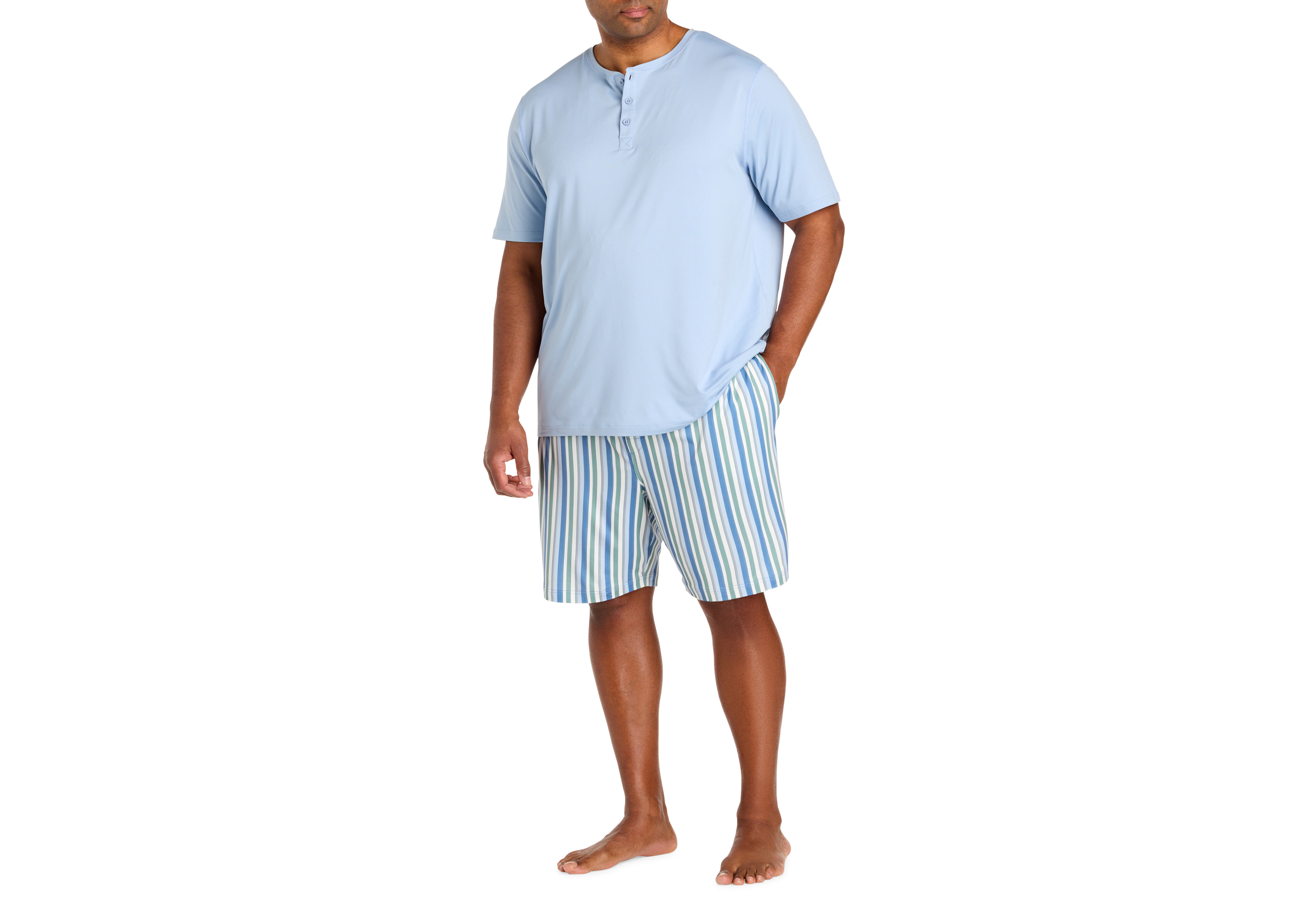 Performance Striped Lounge Shorts