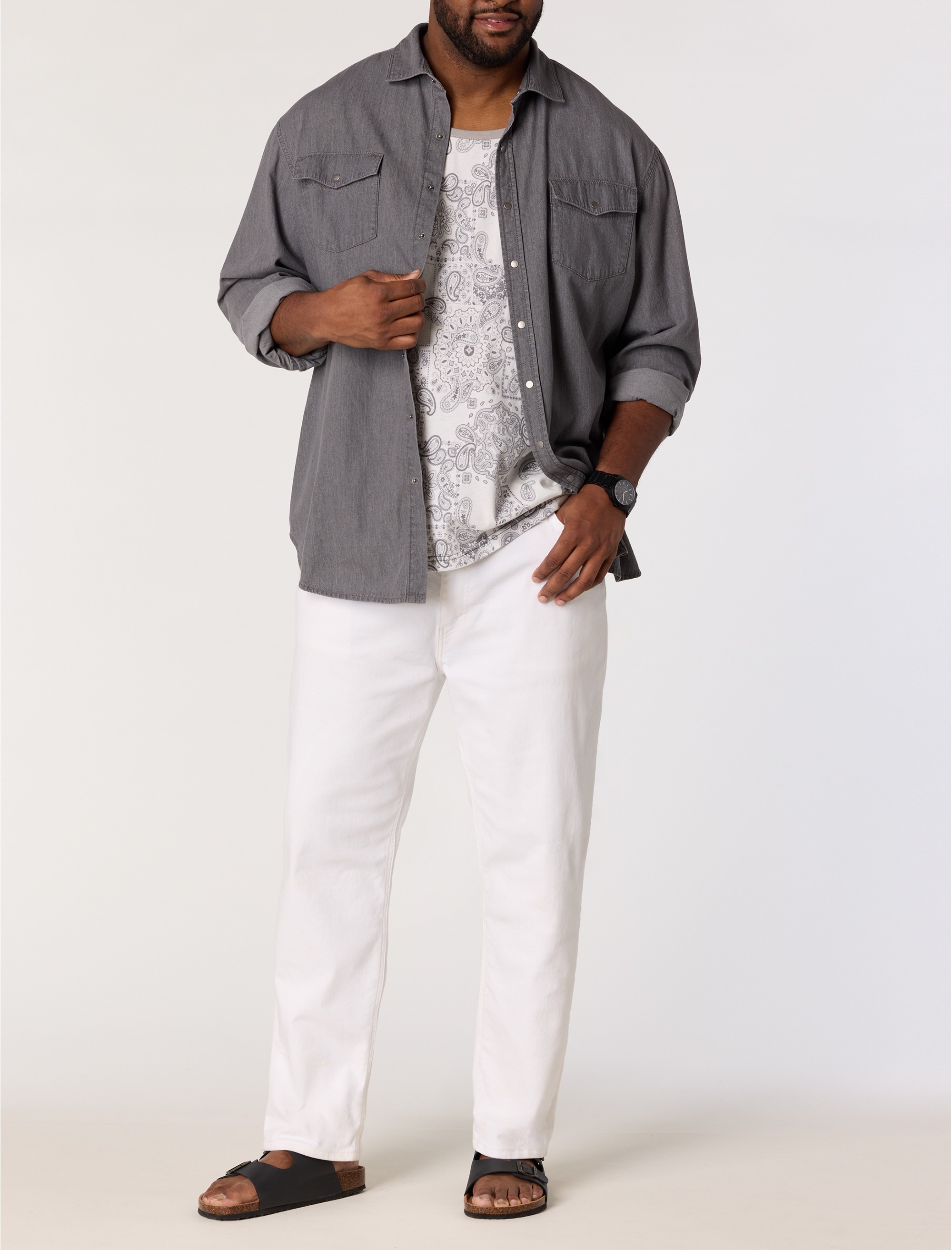 Paisley Print Sleeveless T-Shirt - thumbnail 2