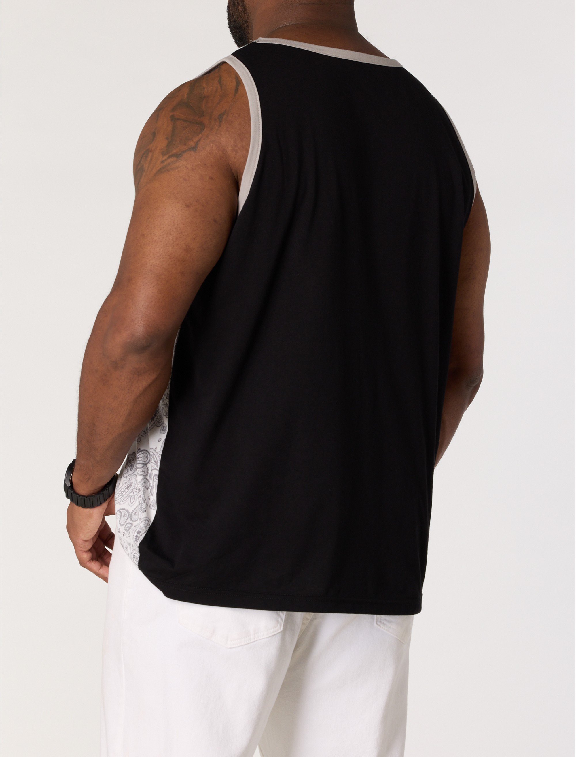Paisley Print Sleeveless T-Shirt - thumbnail 3