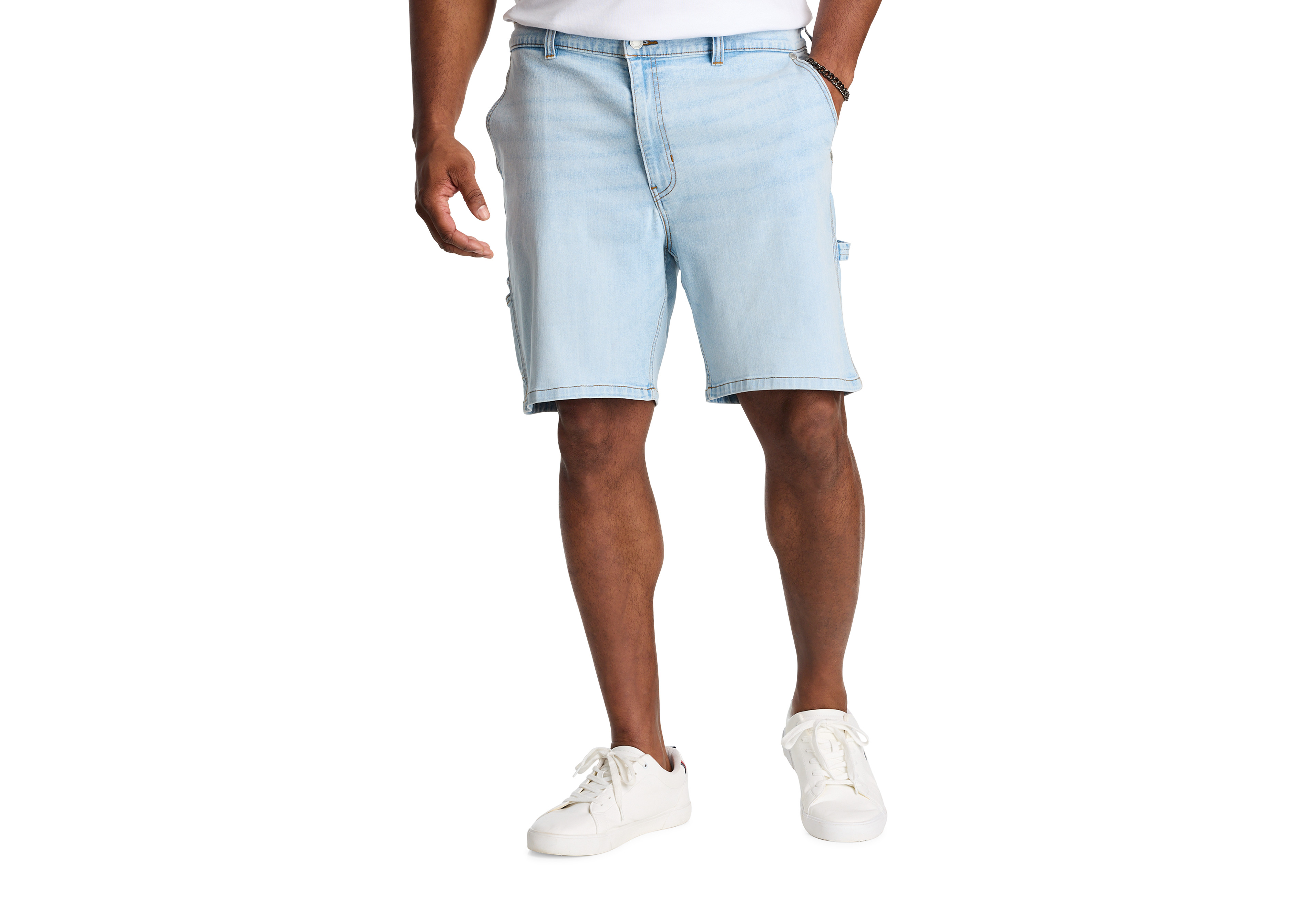 Relaxed-Fit Carpenter Denim Shorts
