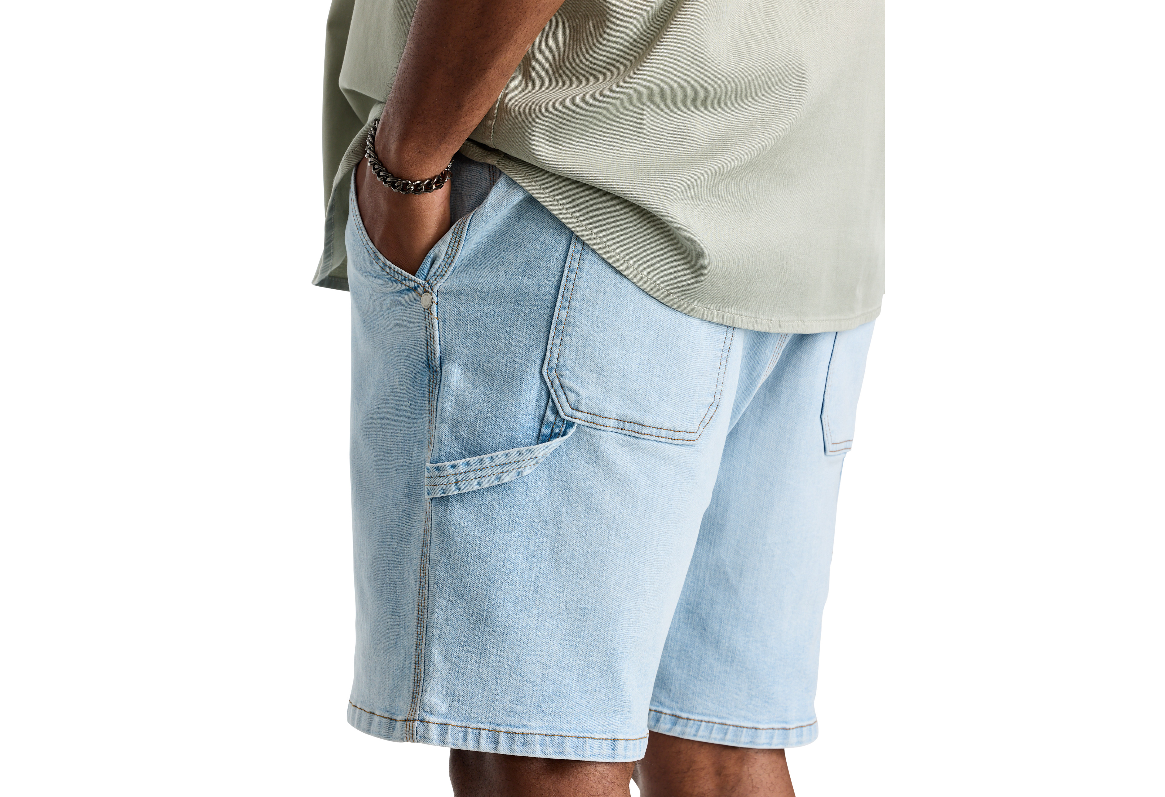 Relaxed-Fit Carpenter Denim Shorts