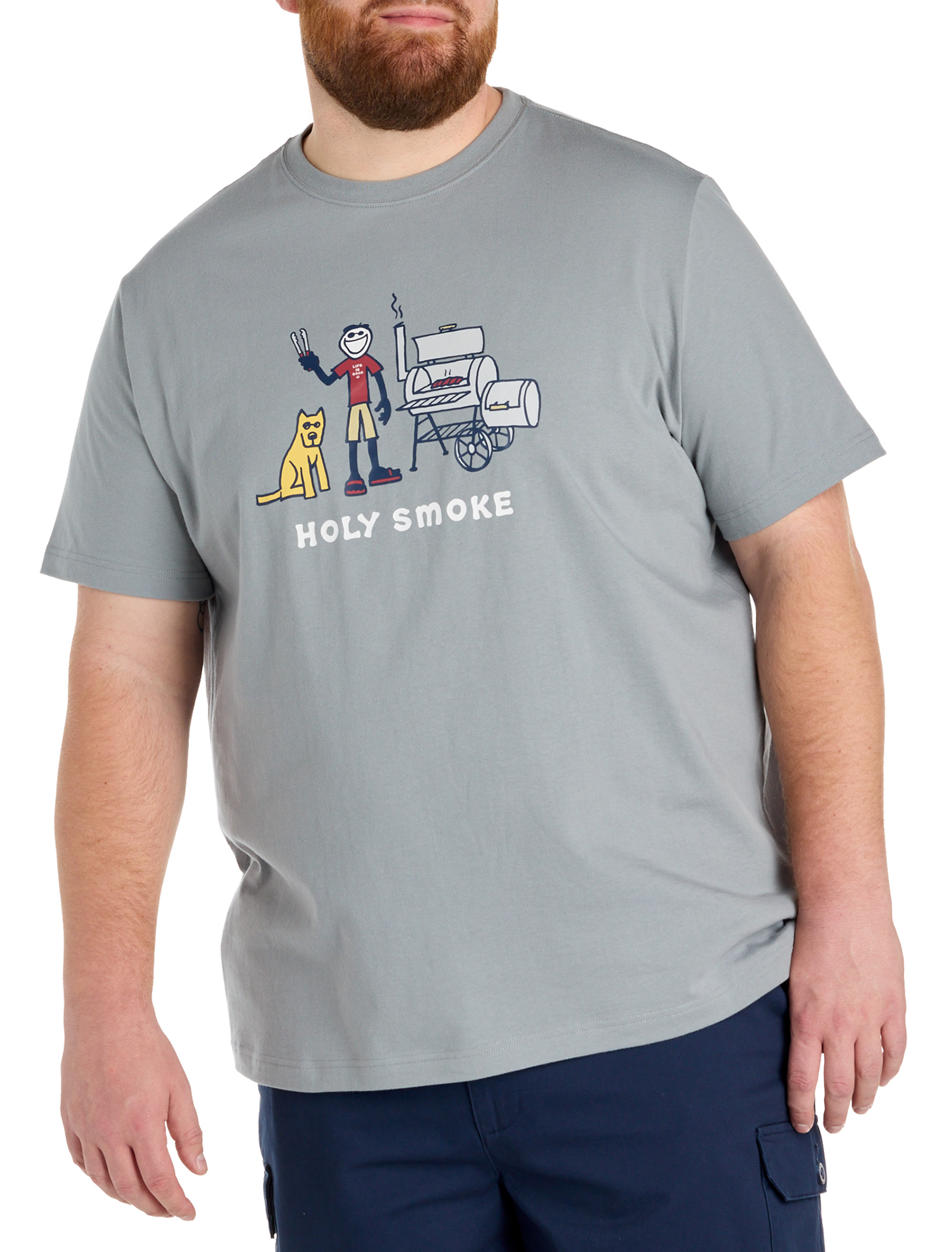 T-shirt Life Is Good Gris Foncé XL - Livin’ Grand - Motif Camping Et Nature