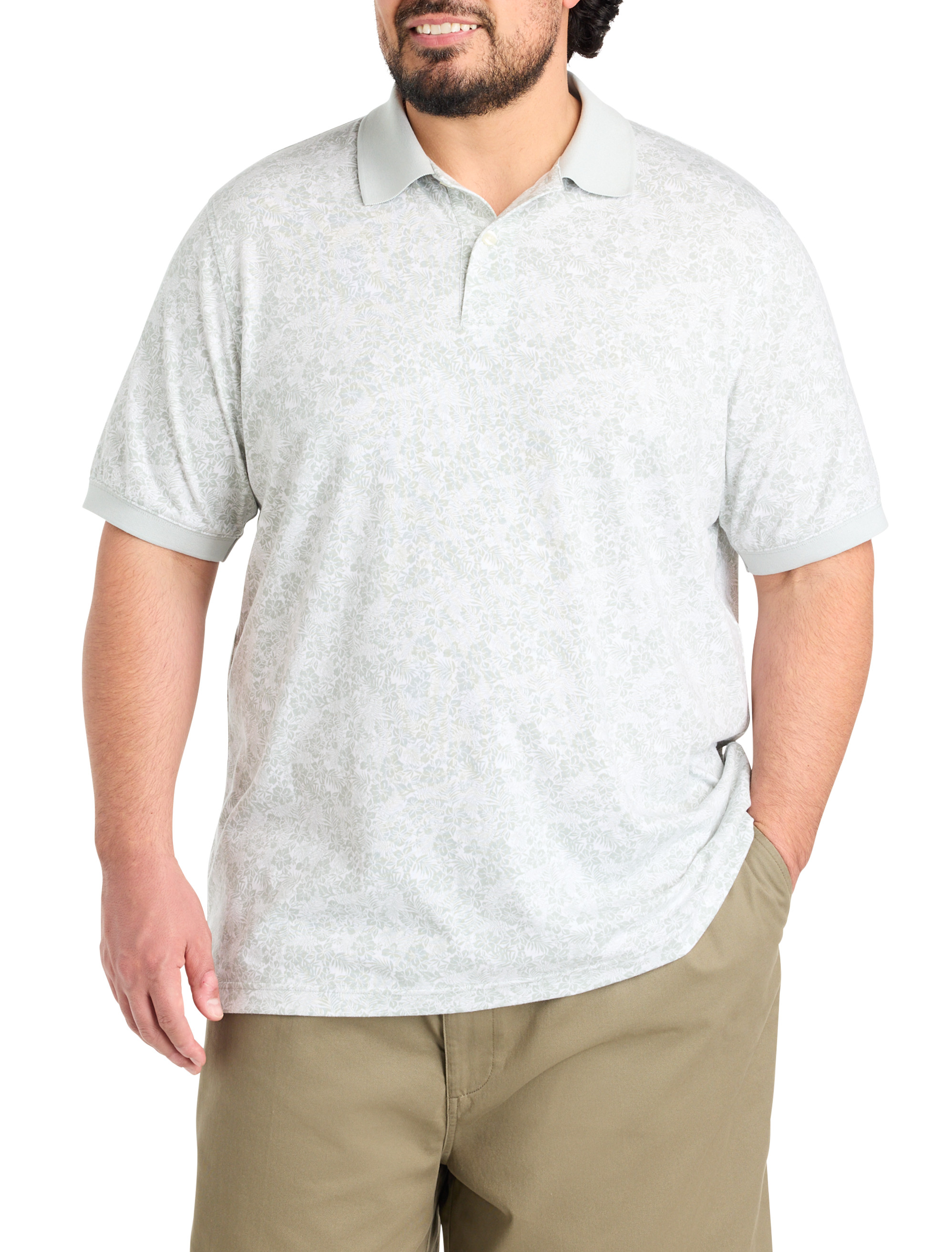Floral Printed Polo Shirt
