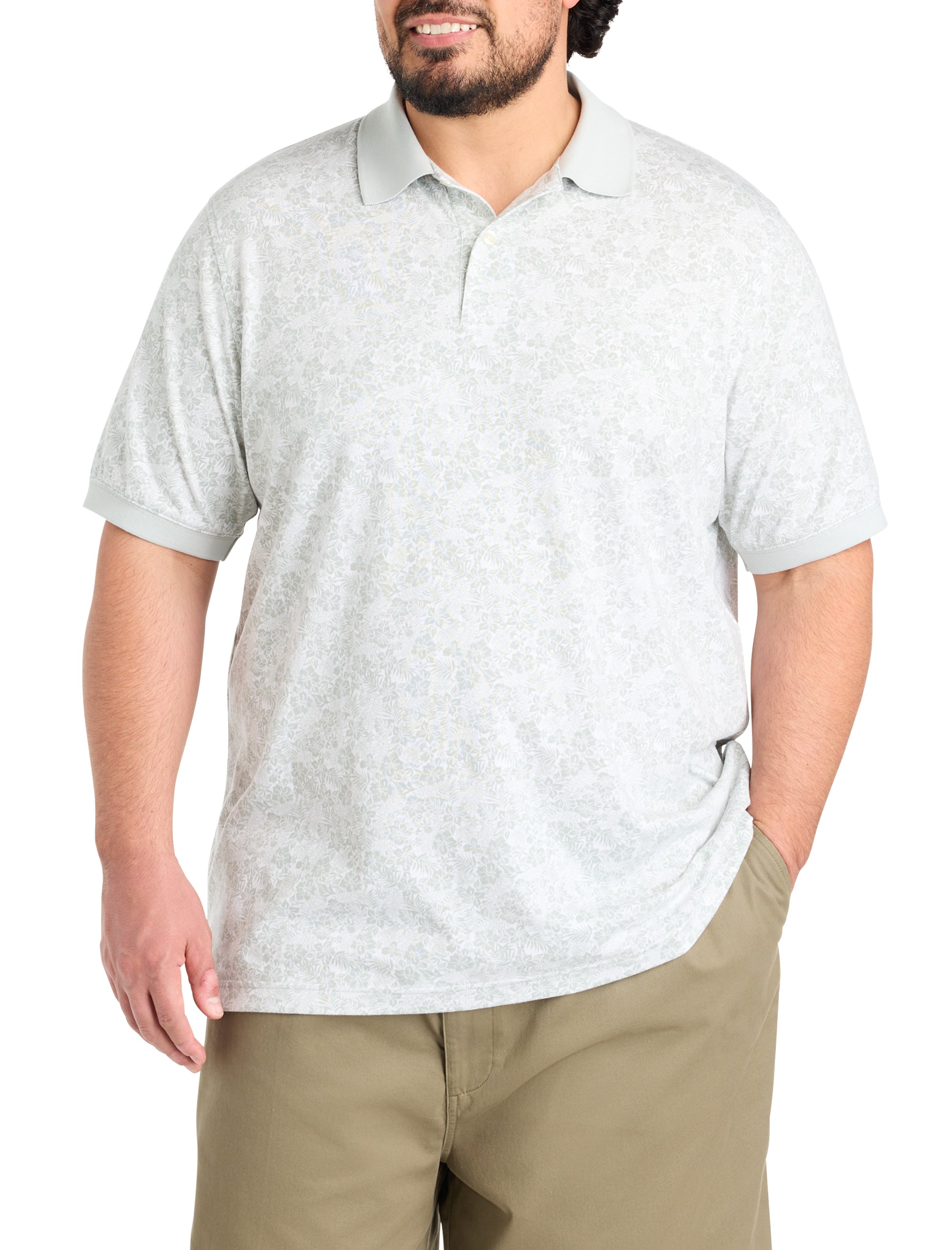 Floral Printed Polo Shirt