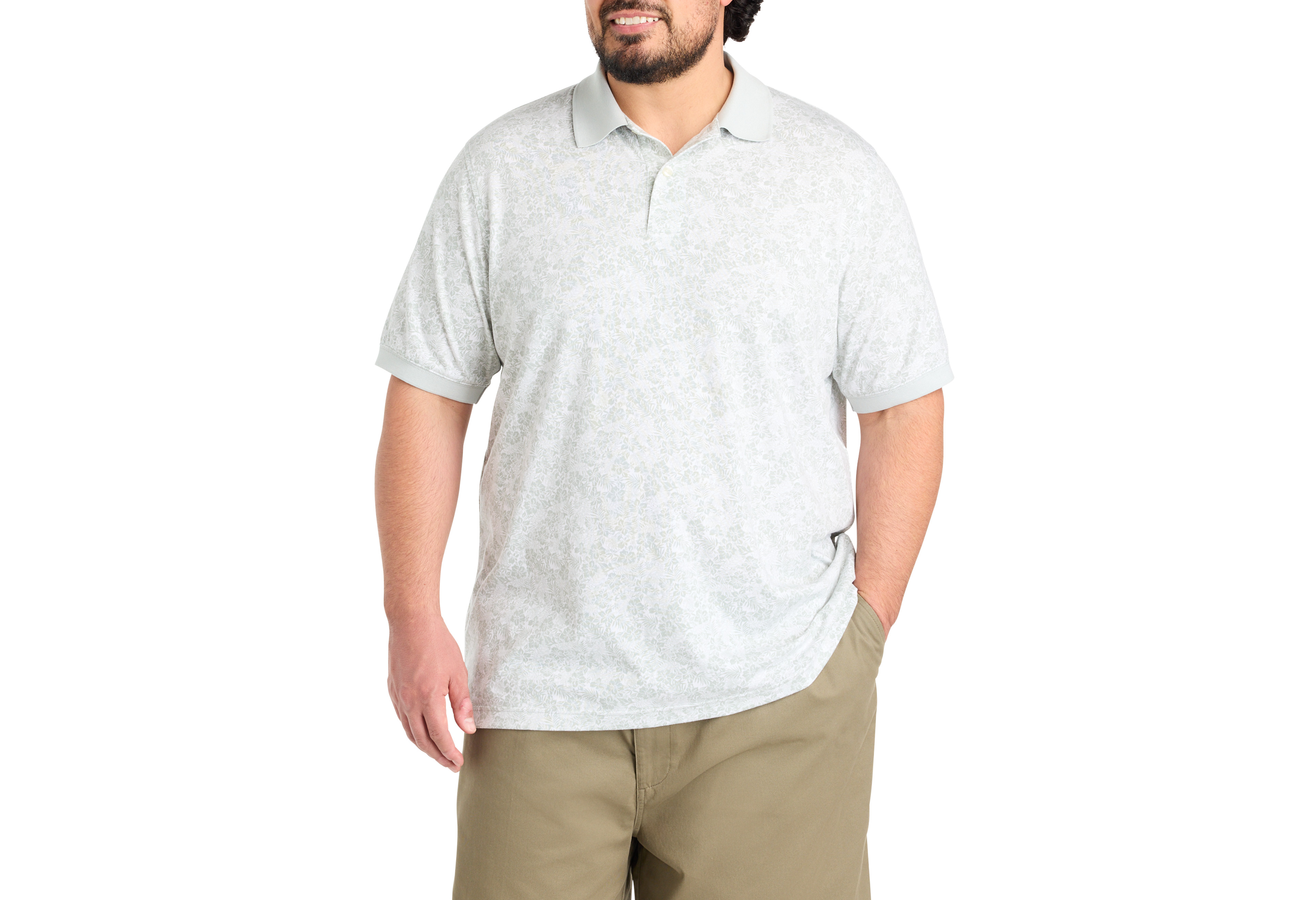 Floral Printed Polo Shirt