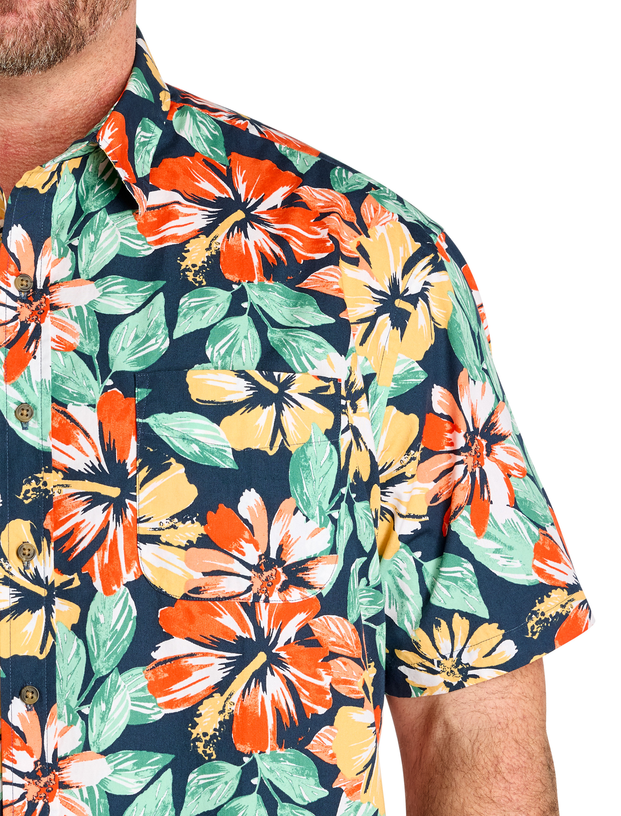 Large Floral Sport Shirt