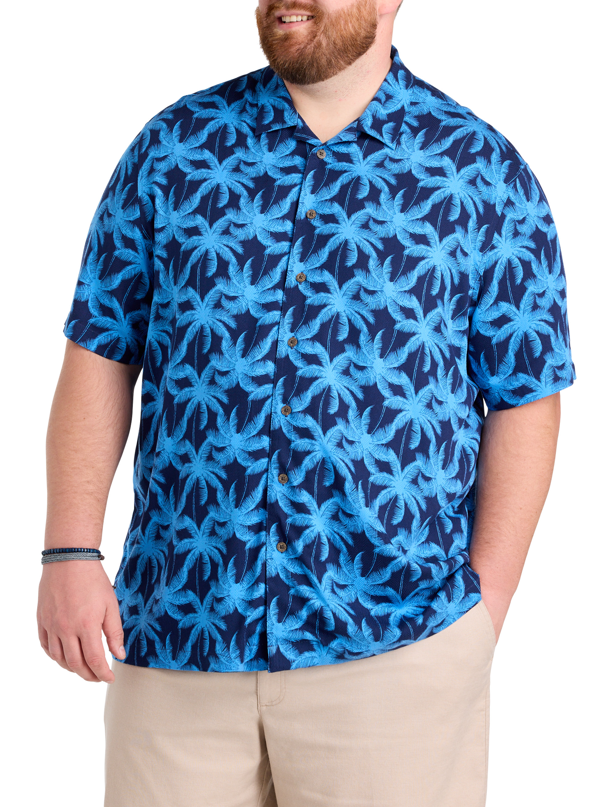 Palm Tree Print Sport Shirt