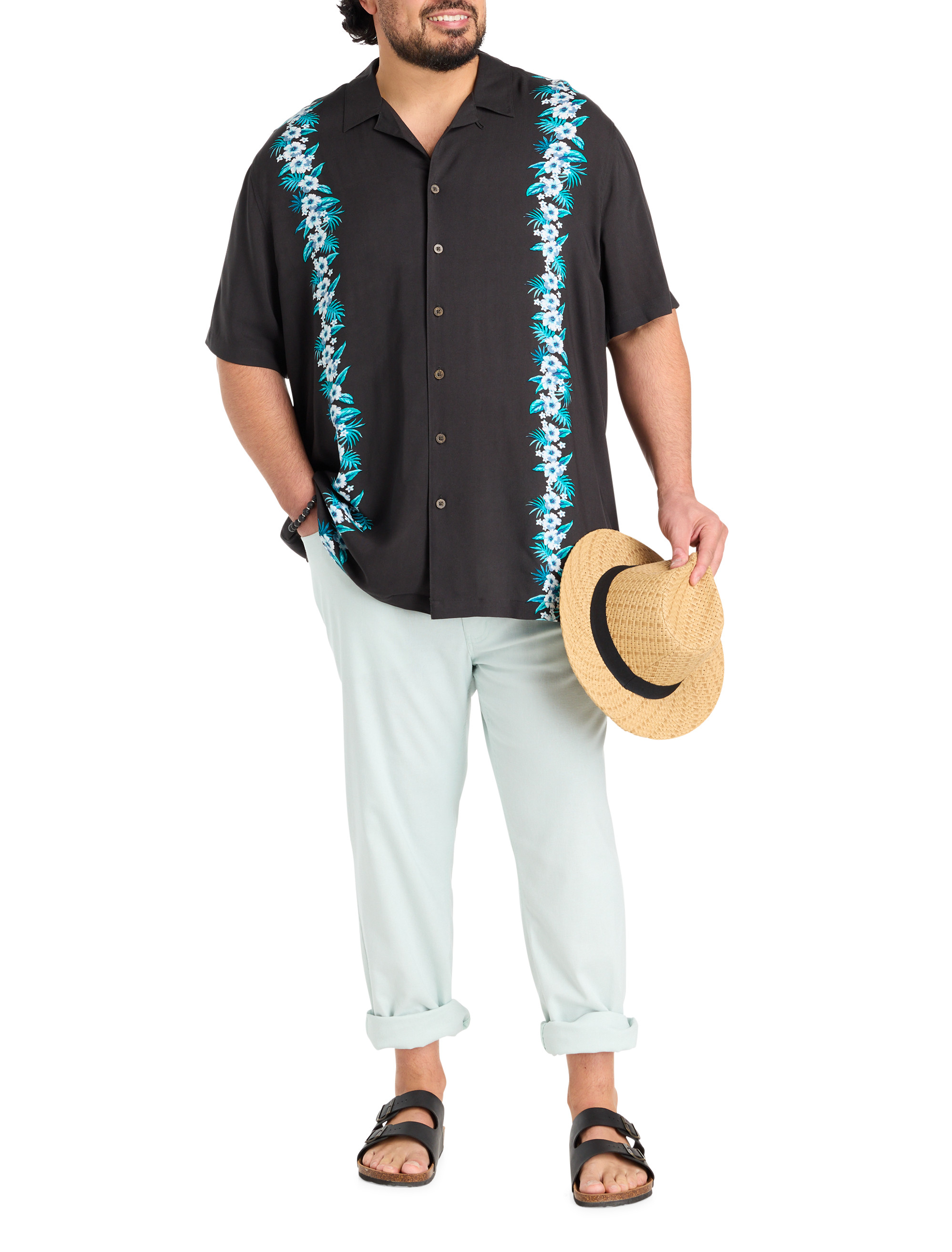Floral Striped Sport Shirt