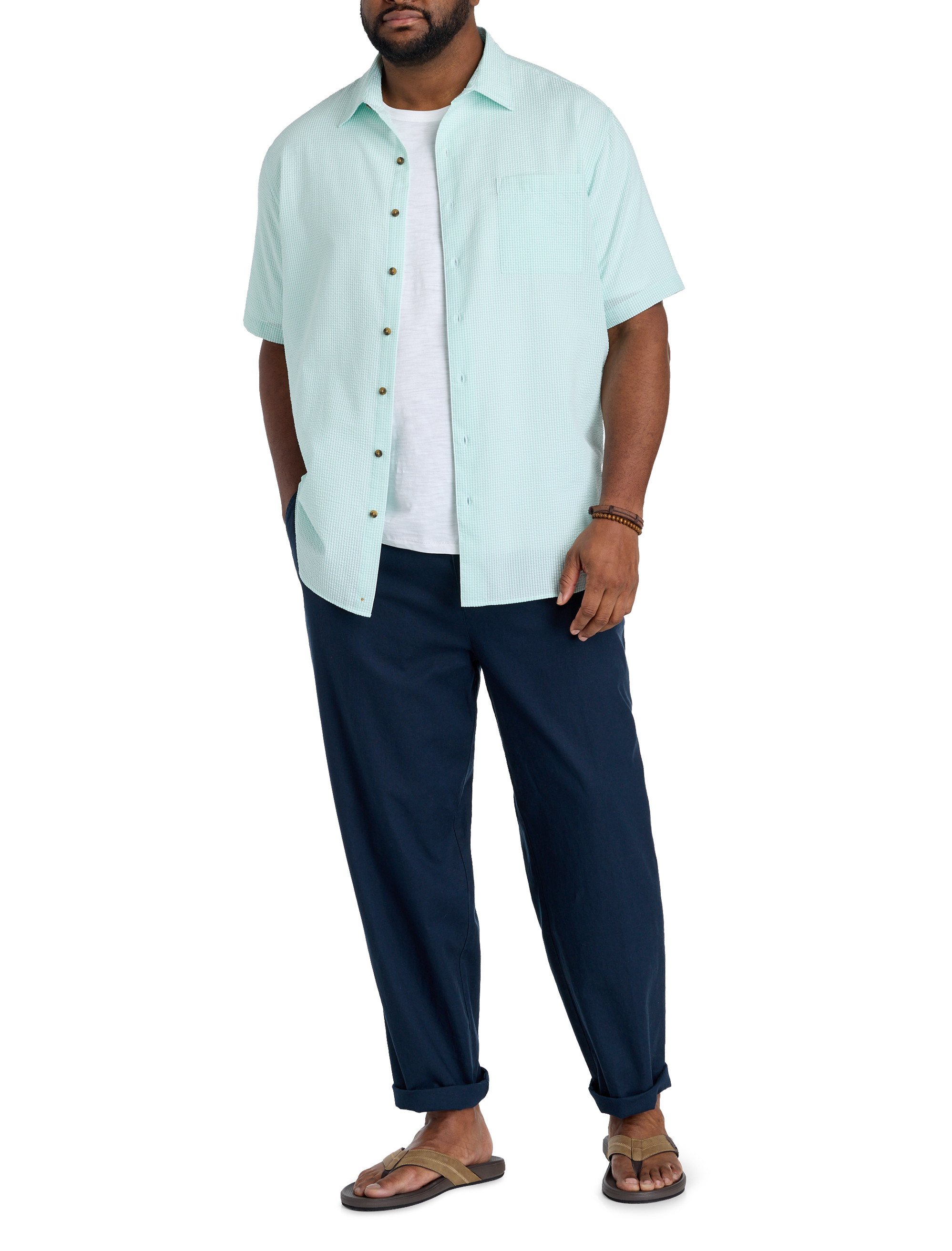 Gingham Seersucker Sport Shirt