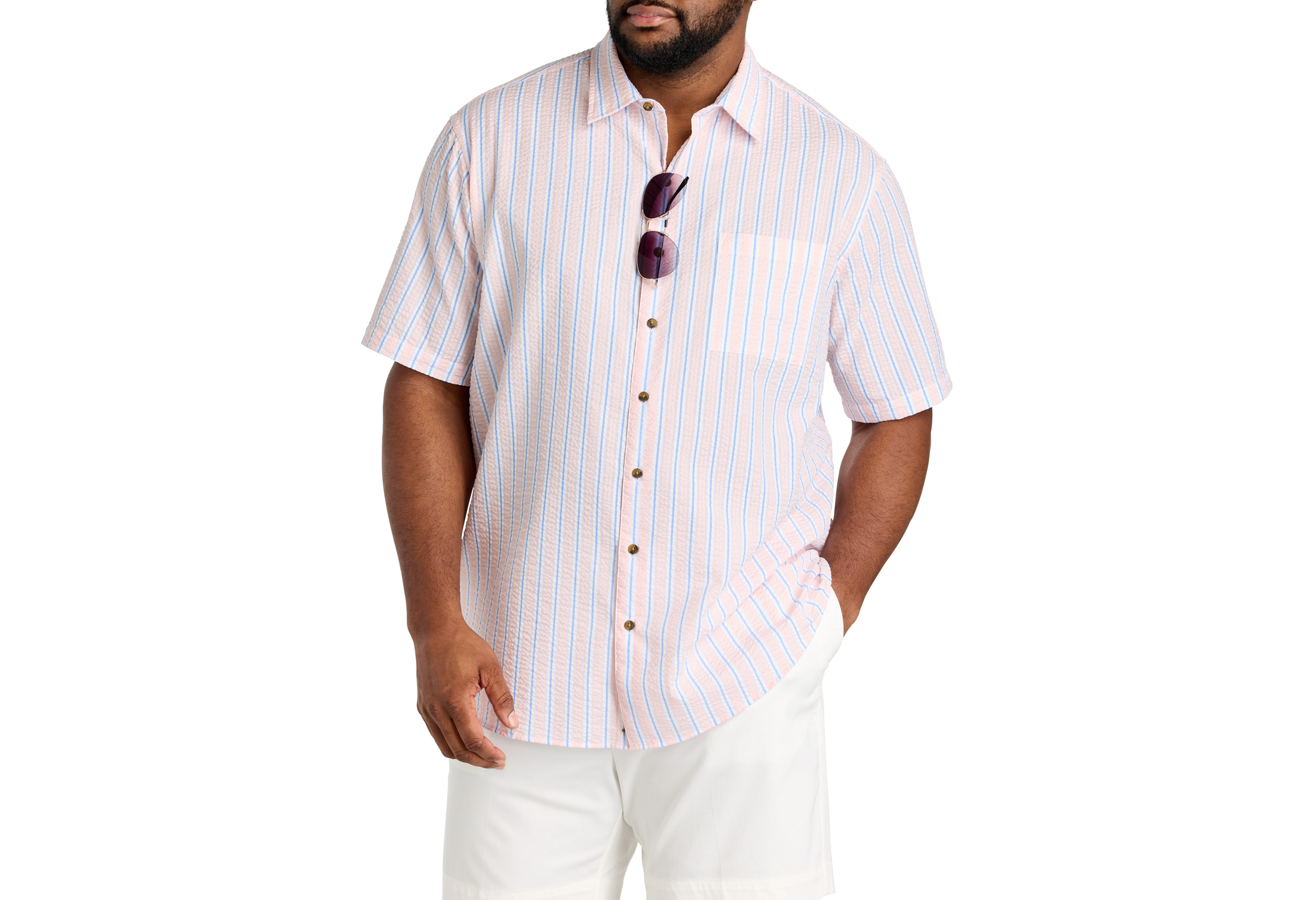 Seersucker Stripe Sport Shirt