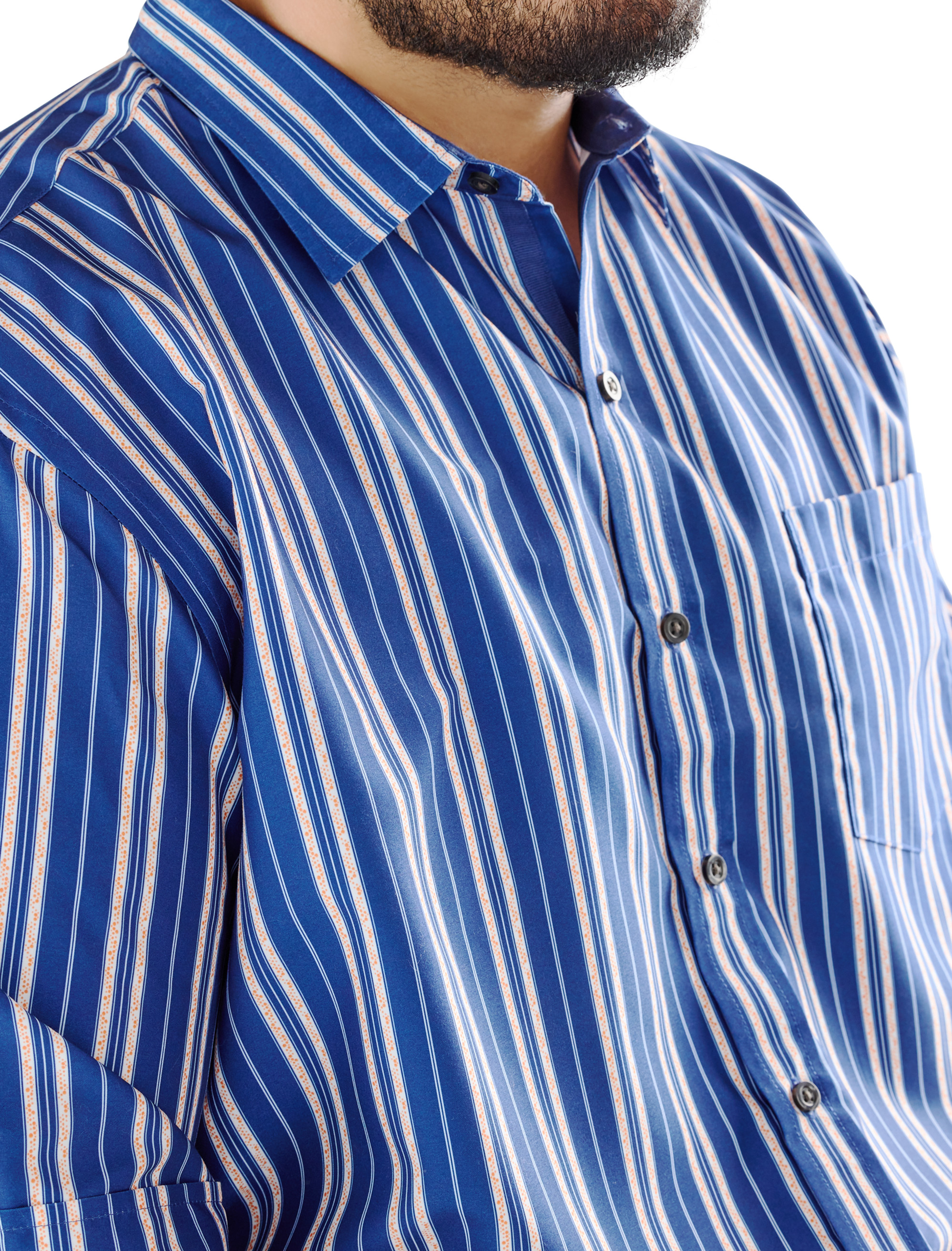 Abstract Striped Microfiber Sport Shirt