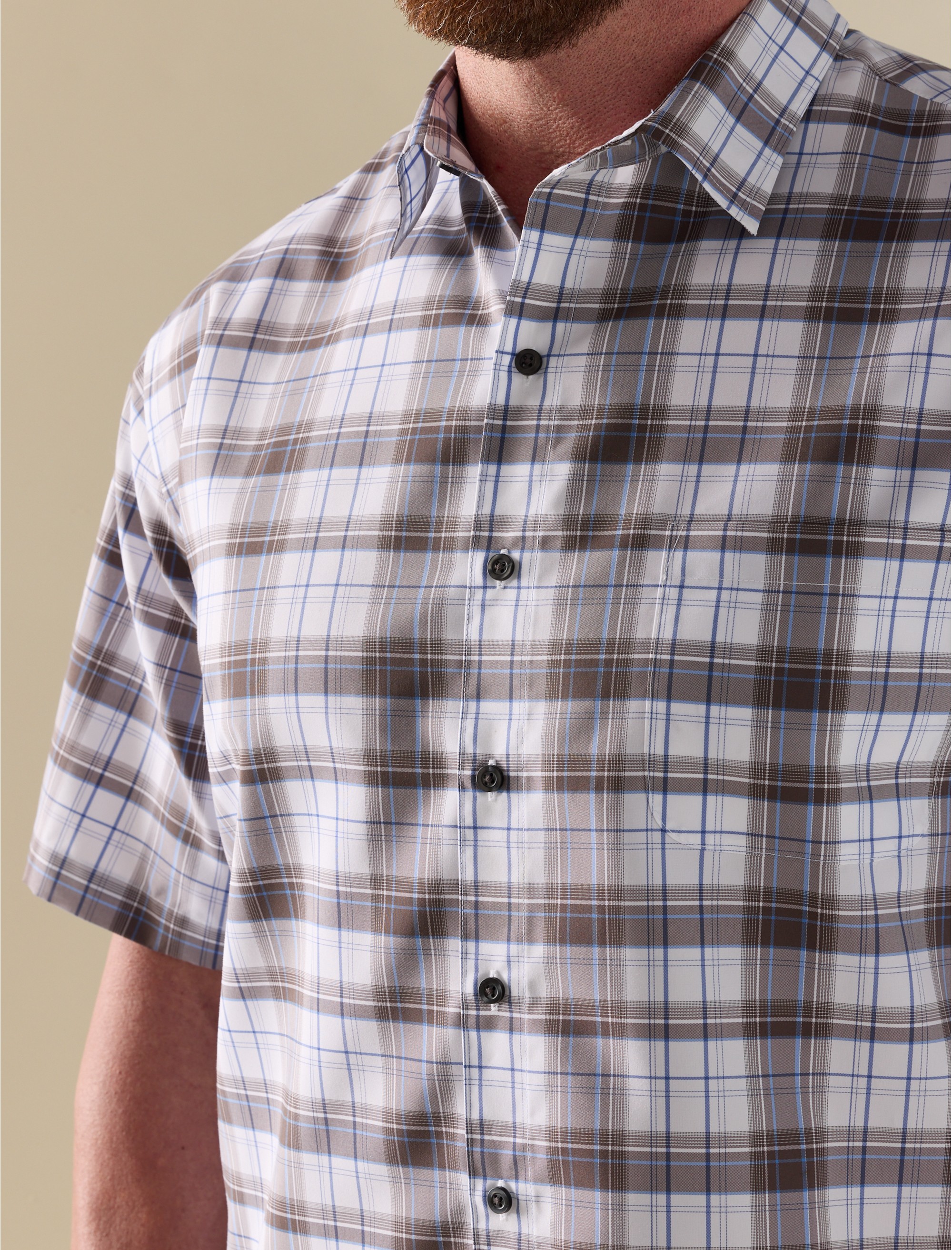 Multi Plaid Microfiber Sport Shirt - thumbnail 2