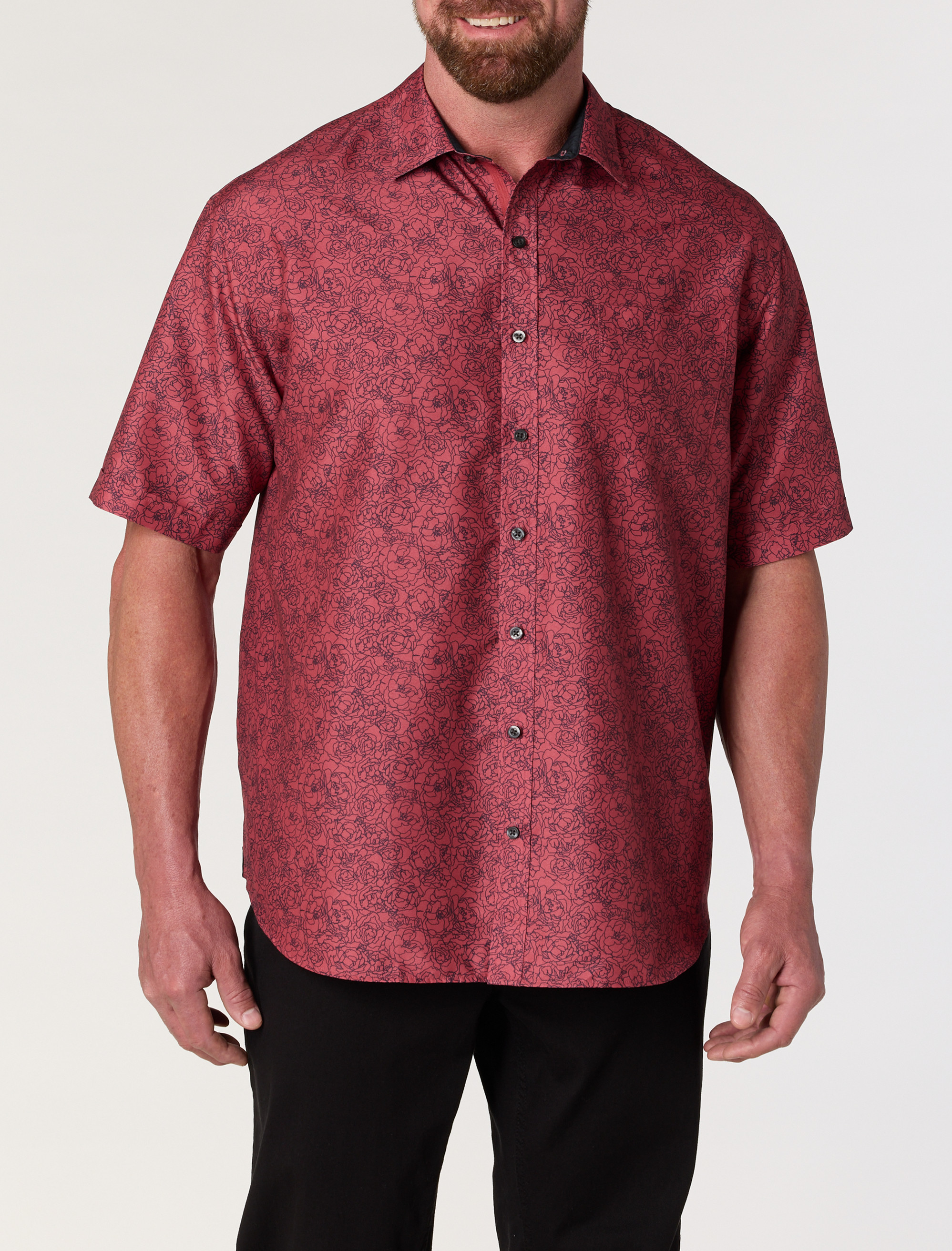 Microfiber Abstract Floral Sport Shirt