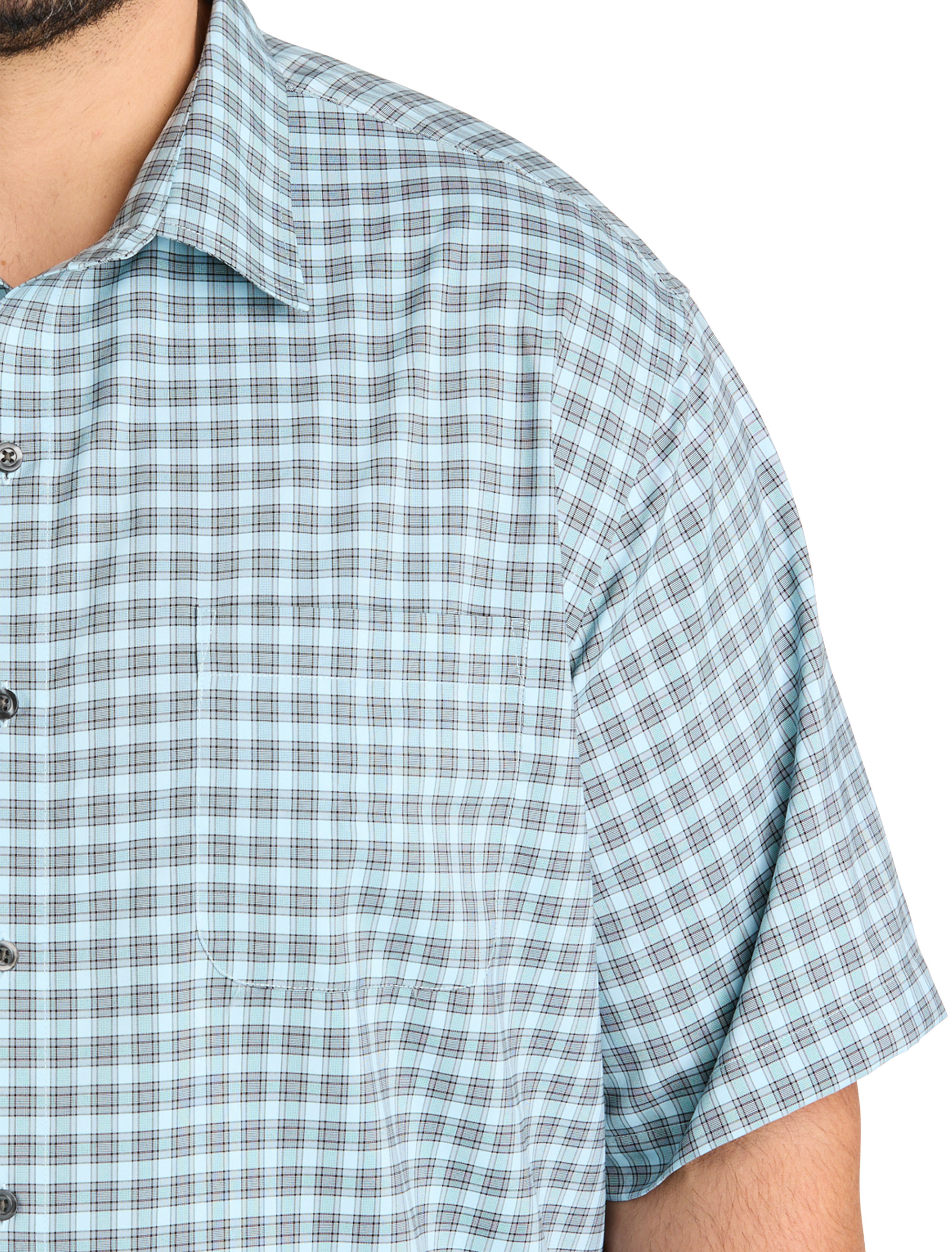 Plaid Microfiber Sport Shirt